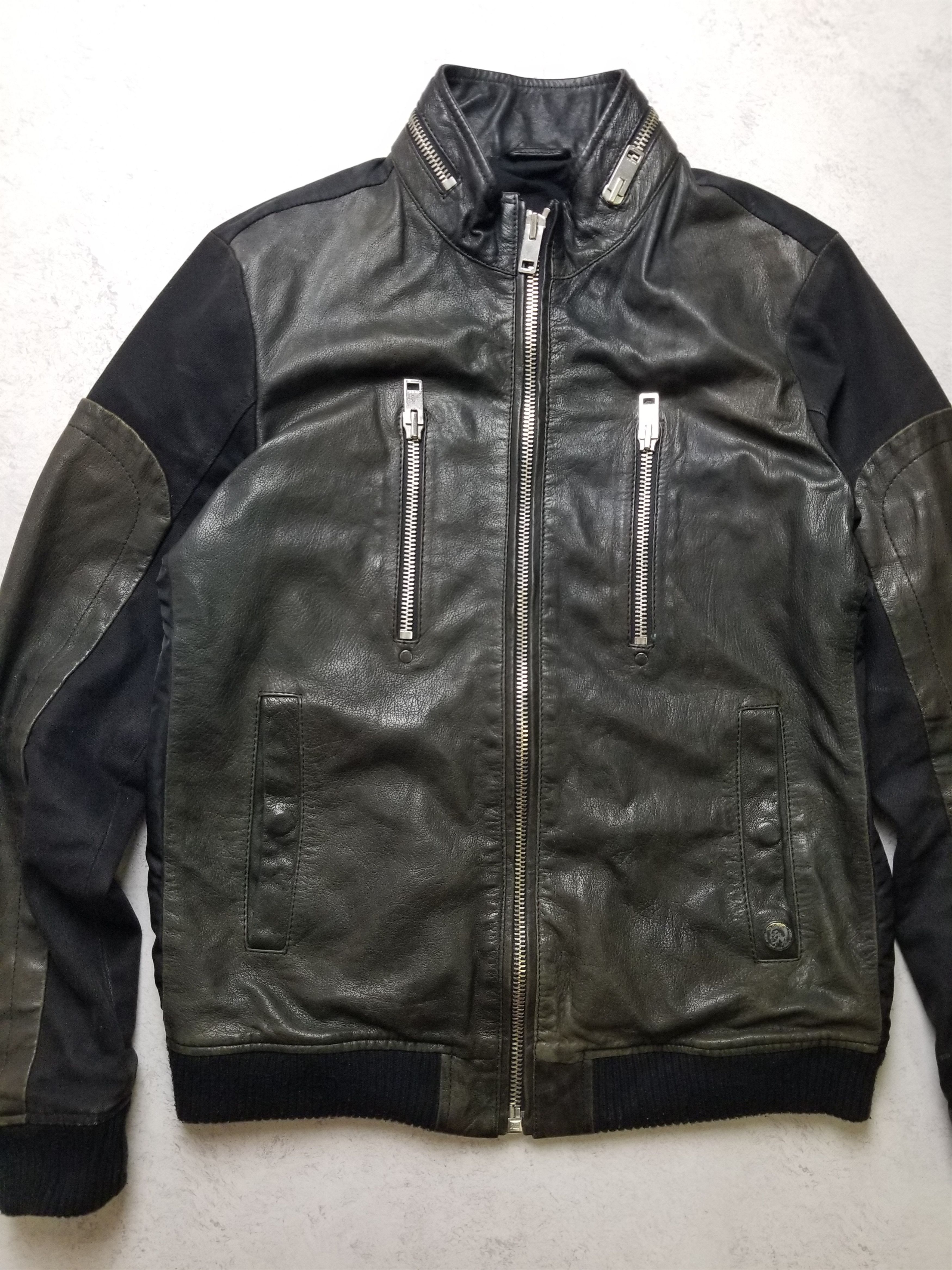 Diesel Diesel L-Madara Sheepskin Leather Biker Motorcycle Jacket Size US M / EU 48-50 / 2 - 9 Thumbnail