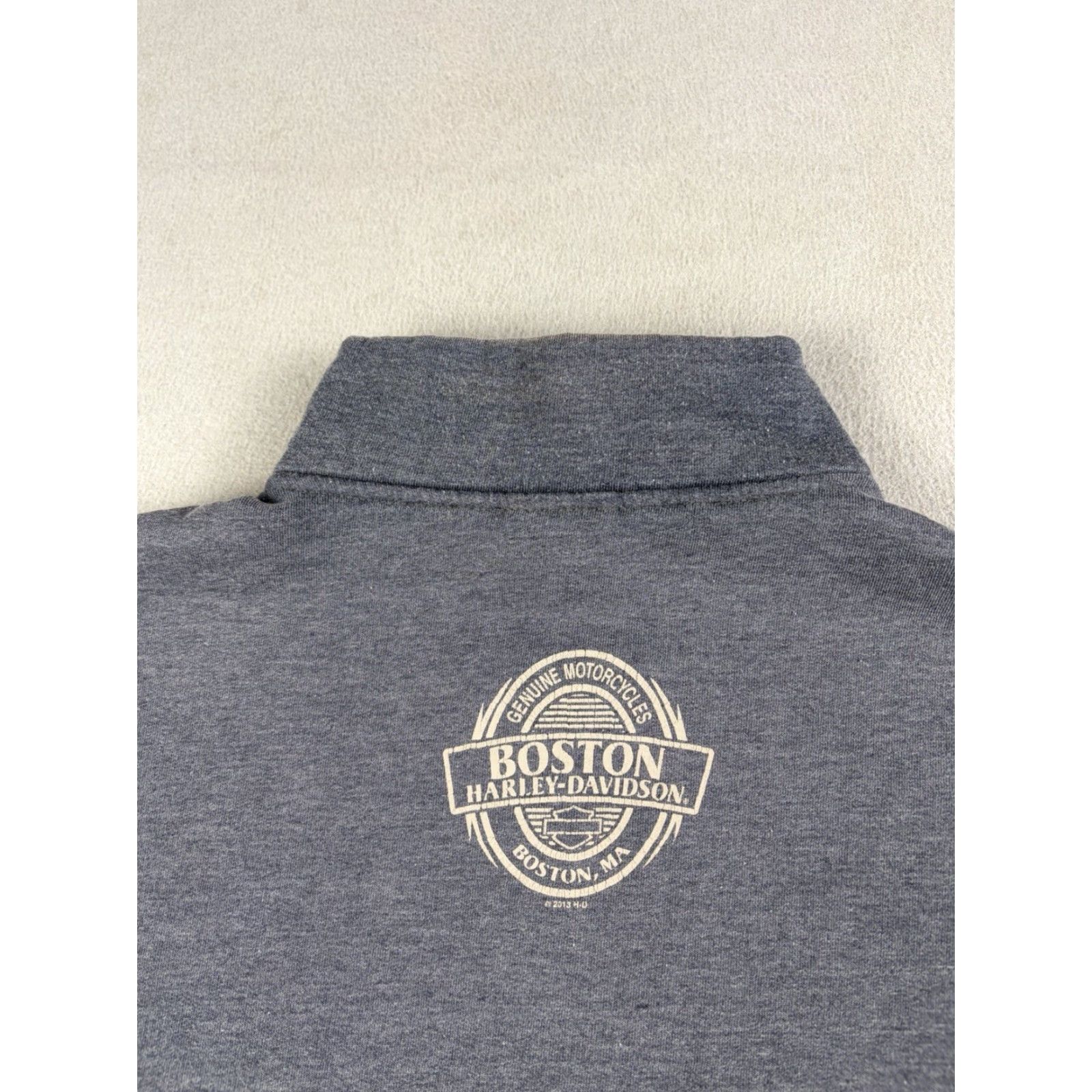 Harley Davidson VINTAGE Harley-Davidson Sweatshirt Full Zip Gray XL Men Boston Massachusetts Y2k Graphic Print Skull Motorcycle Biker Logo Cotton Zip Mens Size US XL / EU 56 / 4 - 6 Thumbnail