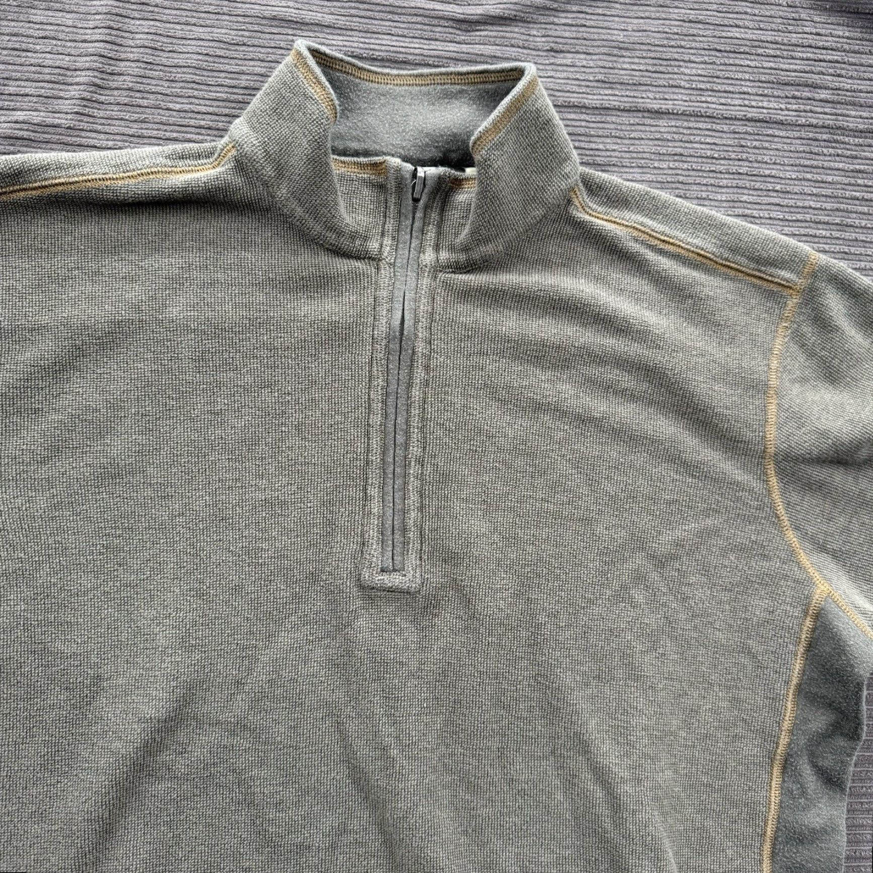 Tommy Bahama Tommy Bahama 1/4 Zip Pullover Men 2XL Green Long Sleeve Casual Outdoor Sweater Mock Neck - Mens Size US XXL / EU 58 / 5 - 8 Thumbnail