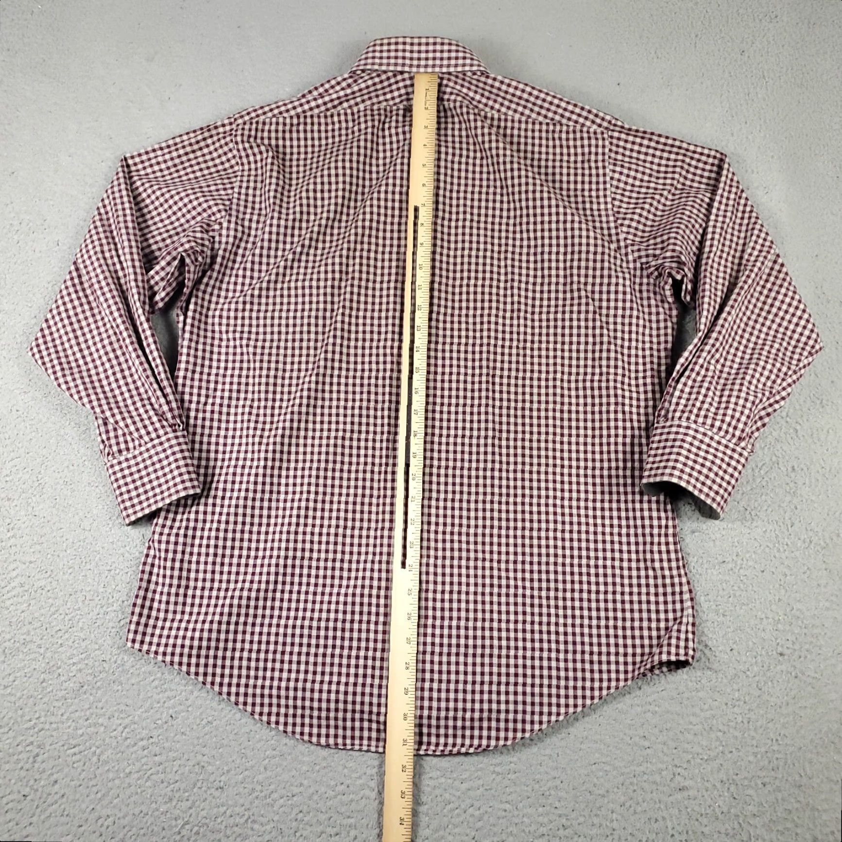 Brooks Brothers Brooks Brothers Dress Shirt Mens 17 Red Check Long Sleeve Button Down Size 46R - 3 Thumbnail