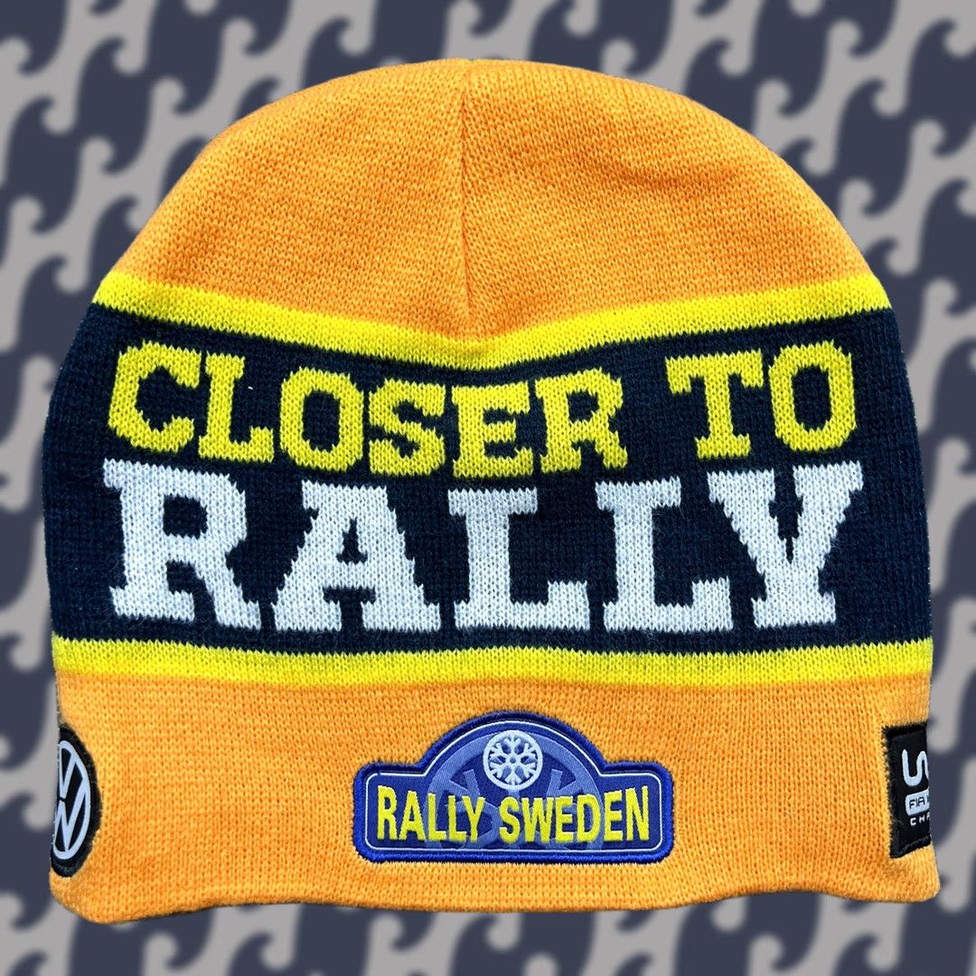 Vintage Neh WRC 2017 Rally Sweden Beanie Hat One Size Orange Unisex Adults Knit Thermal Acrylic Size ONE SIZE - 1 Thumbnail