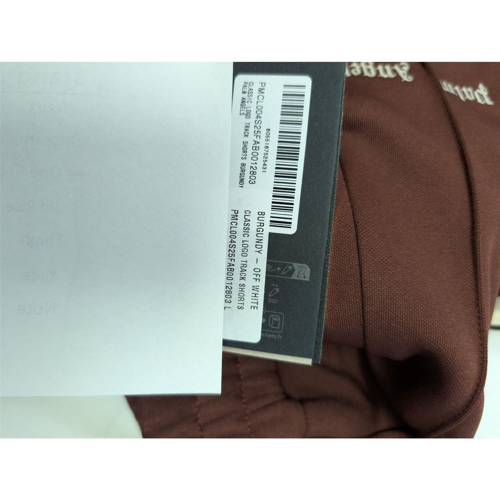 Palm Angels o1rshd1 Classic Logo Track Shorts in Burgundy / Off White Size US 34 / EU 50 - 21 Thumbnail