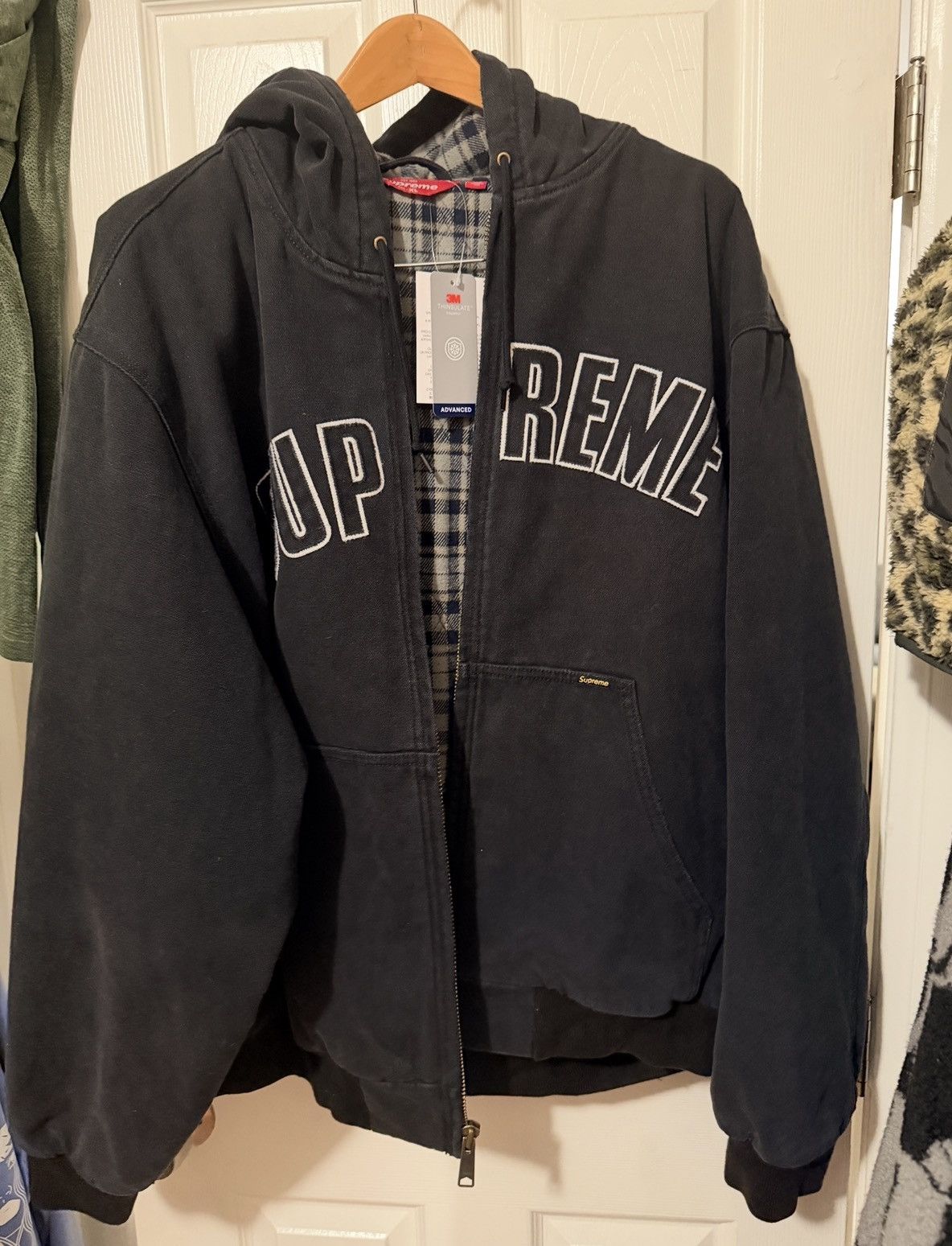 Supreme】Reflective Arc Hooded Jacket 黒 Supreme Reflective Arc