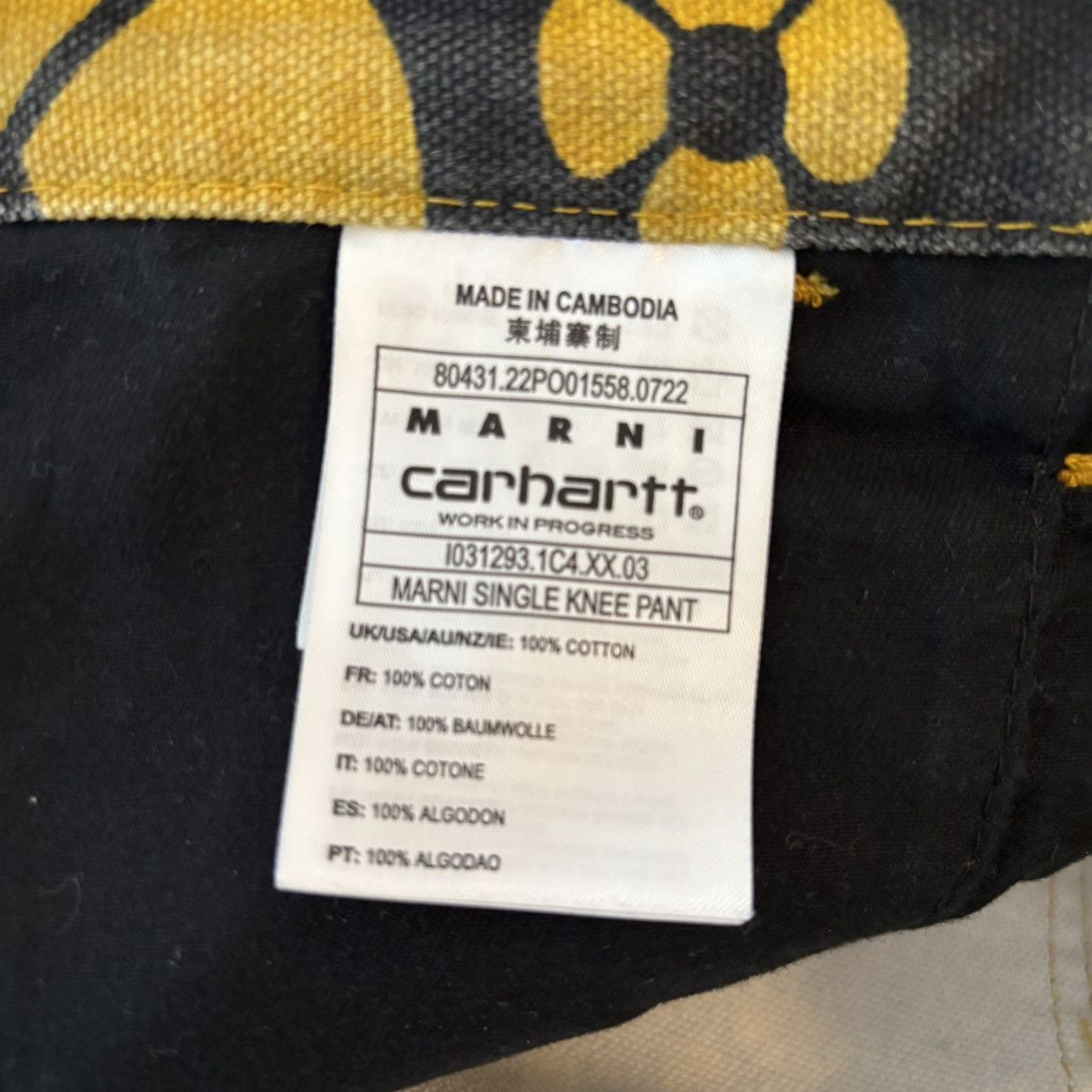 Carhartt Wip × Marni Carharrt x Marni Flower Workwear Pants Size Medium Size US 32 / EU 48 - 5 Thumbnail