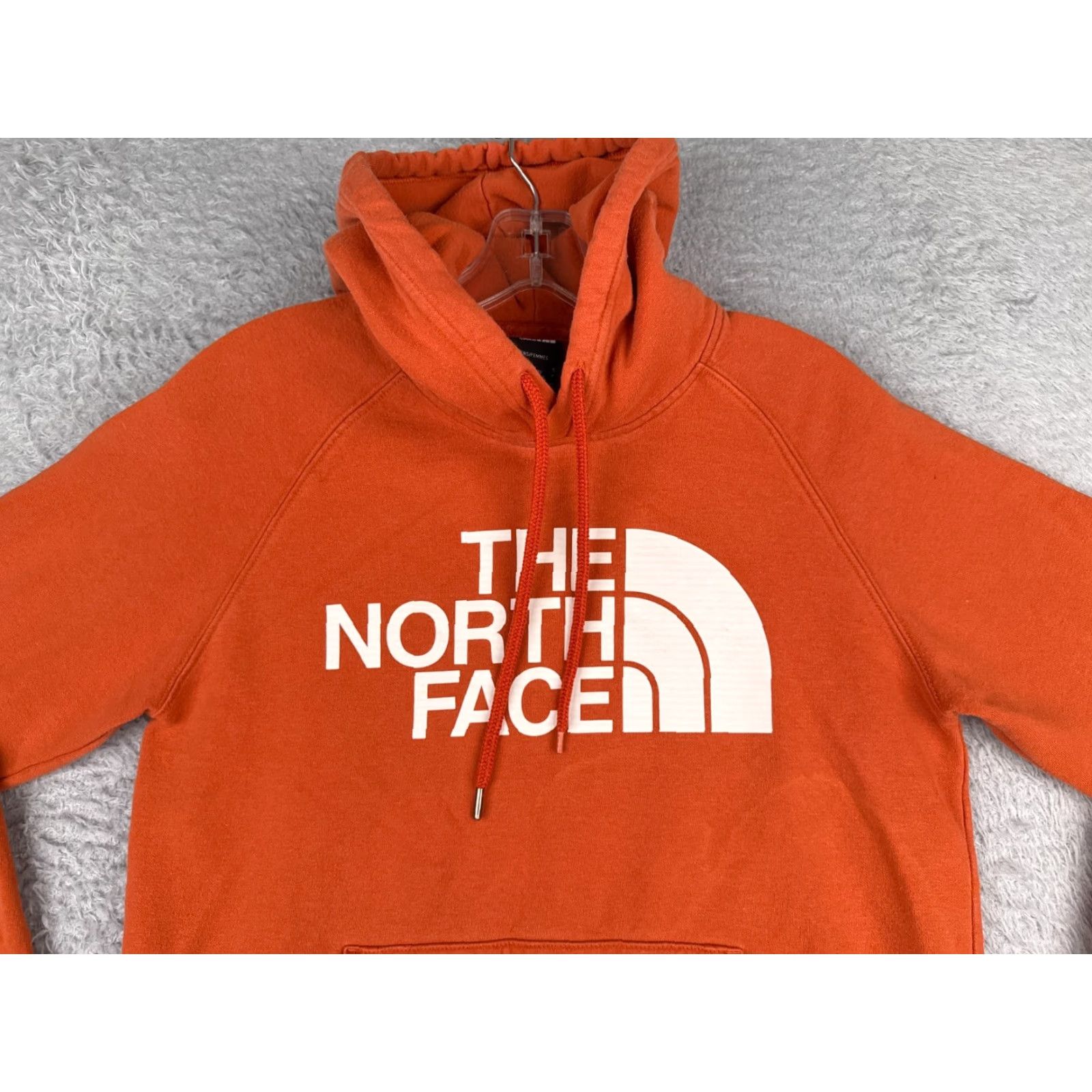 The North Face The North Face Womens Hoodie S Orange Pocket Pullover Cotton Blend Logo Size S / US 4 / IT 40 - 4 Thumbnail