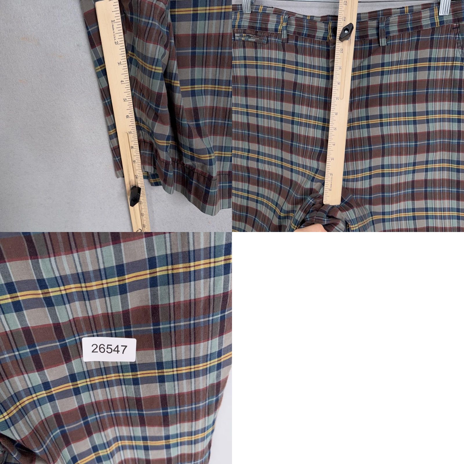 Polo Ralph Lauren Polo Ralph Lauren Shorts Mens 40 Brown Plaid Chino Summer Preppy Button Fly Casual Size US L / EU 52-54 / 3 - 8 Thumbnail