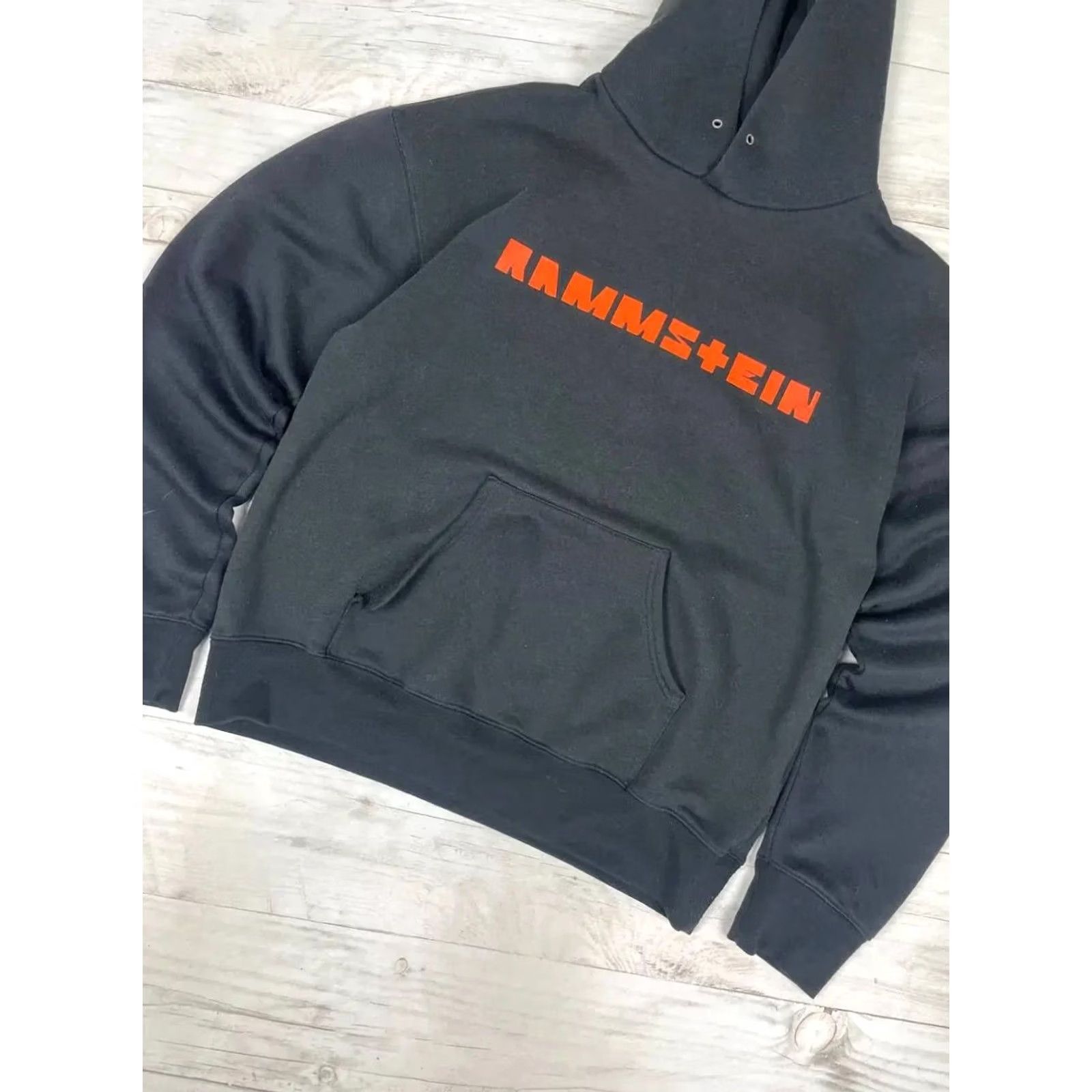 Logo 7 VINTAGE Rammstein Hoodie Main Logo Black Size L Men's 2005 00s Rock Size US L / EU 52-54 / 3 - 6 Thumbnail