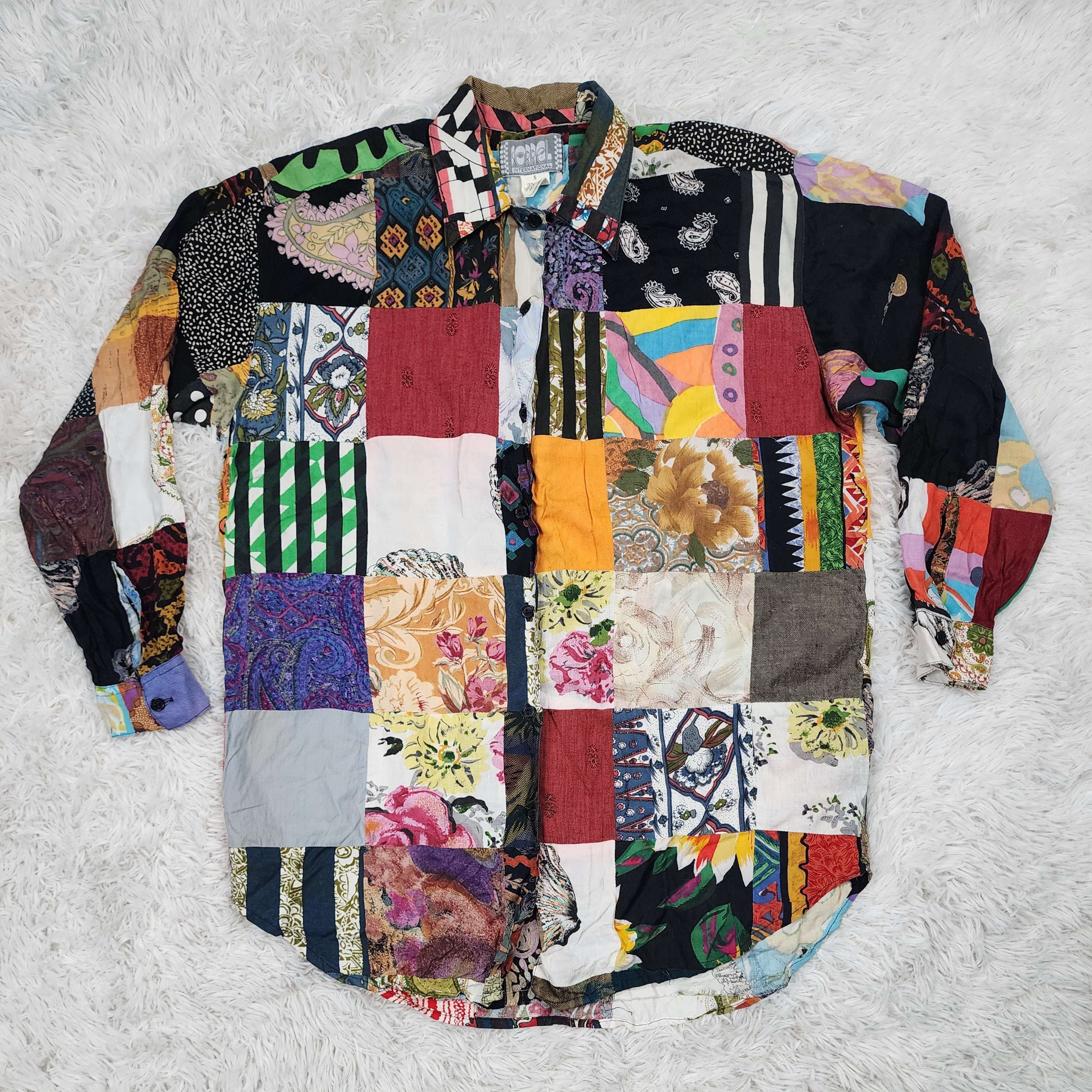 Vintage Vtg Sorrel international LS handmade patchwork button shirt Size US S / EU 44-46 / 1 - 1 Thumbnail