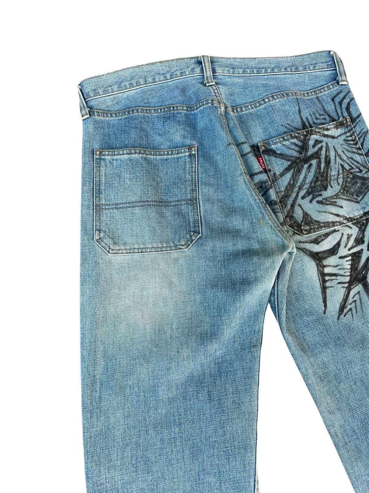 Shellac Vintage 90s Ozone Rocks Japan Fade Aging Stains Jeans Size US 32 / EU 48 - 10 Thumbnail