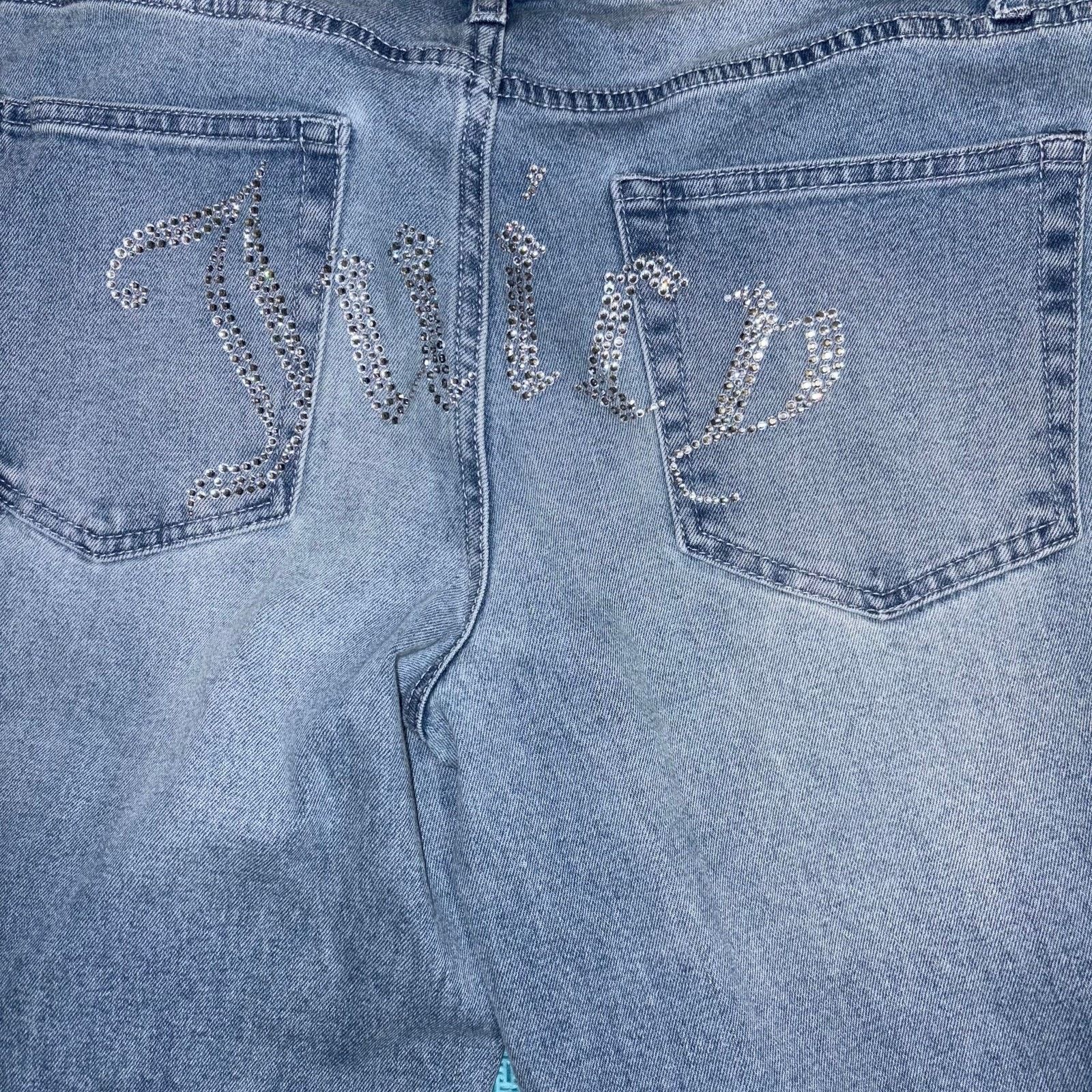 Juicy Couture Juicy Couture Abbot Rhinestone Blue Carpenter Jeans 11/30 Size 30" / US 8 / IT 44 - 4 Thumbnail