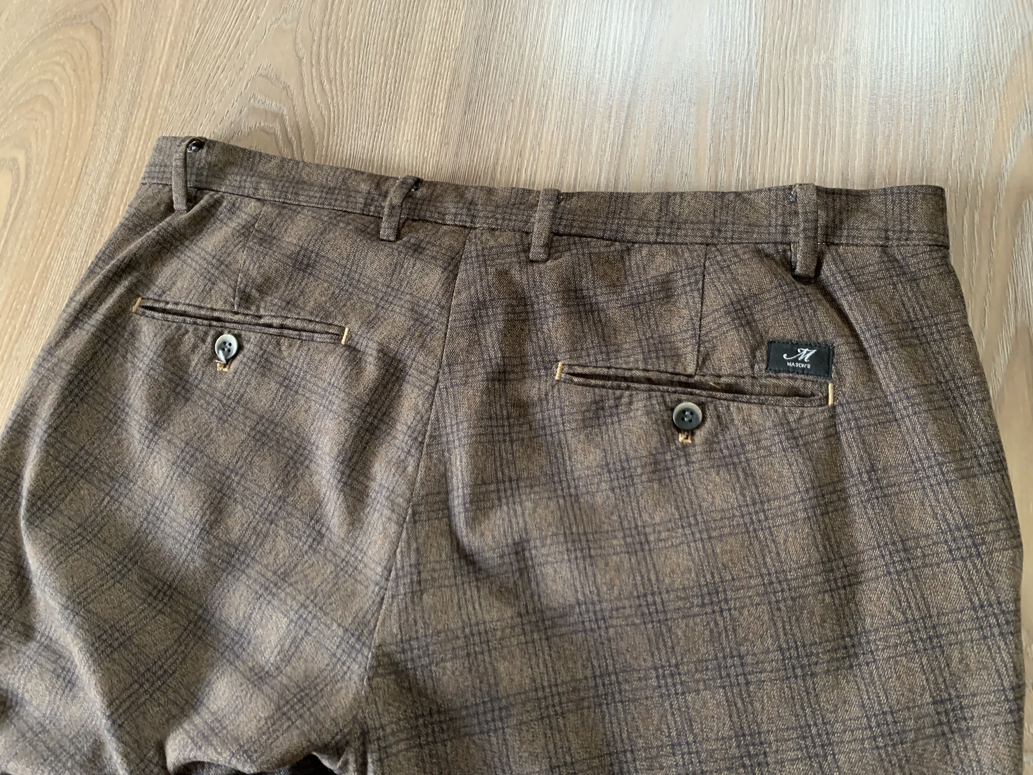 Mason's Masons Milano Style Cotton Plaid Pants Size US 36 / EU 52 - 6 Thumbnail