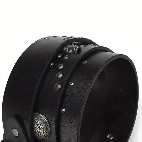 Other PU Leather Belt Riveted 120 cm Size ONE SIZE - 4 Thumbnail