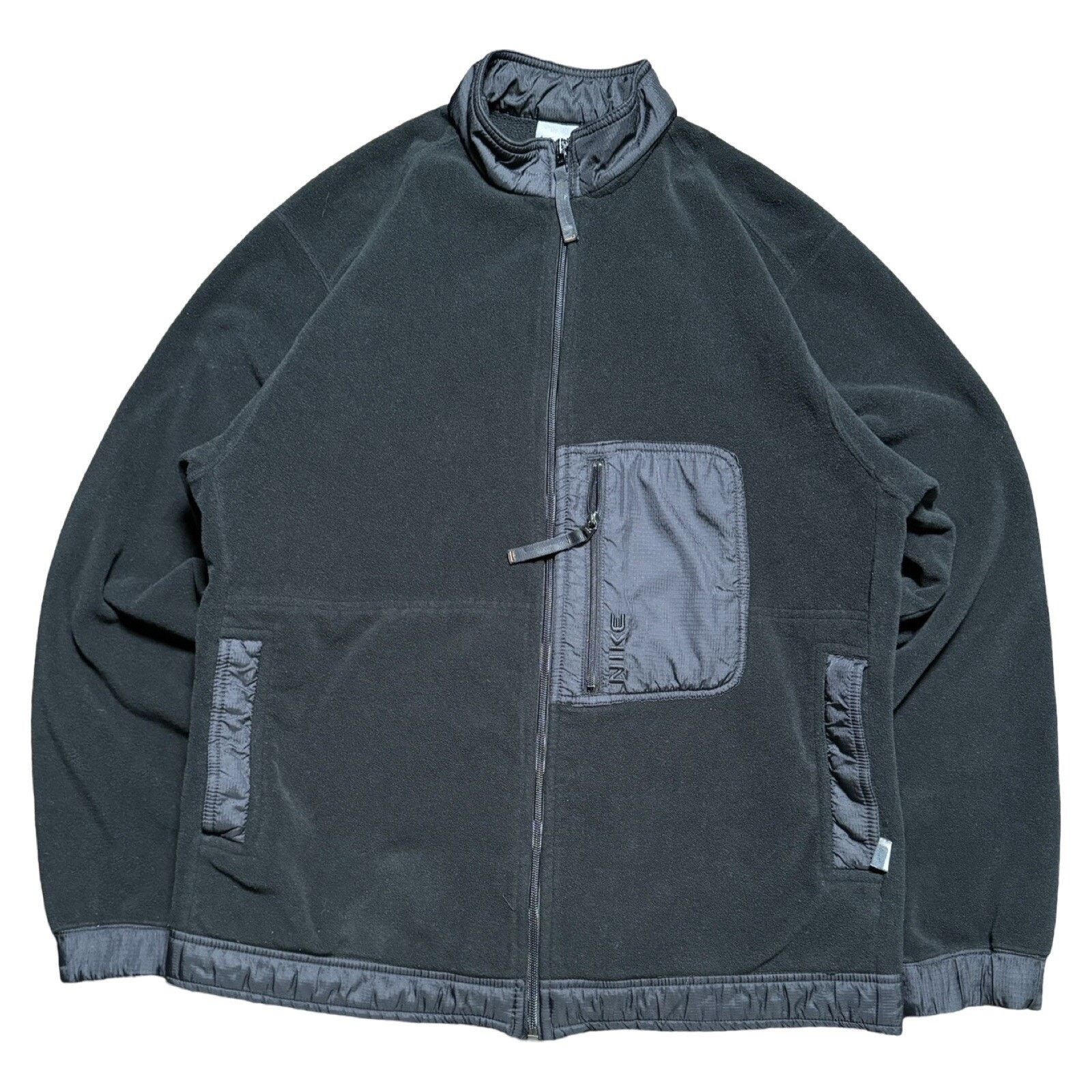 Nike Vintage Y2K Nike Hybrid Fleece Jacket size M Zip Up Grey Tag Size US M / EU 48-50 / 2 - 1 Thumbnail