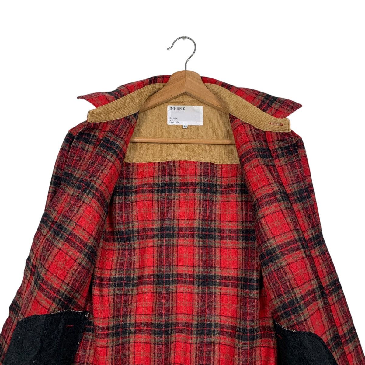 Japanese Brand INHERIT Herritage & Modernity Red Checked Flannel #1625-C72 Size US S / EU 44-46 / 1 - 11 Thumbnail