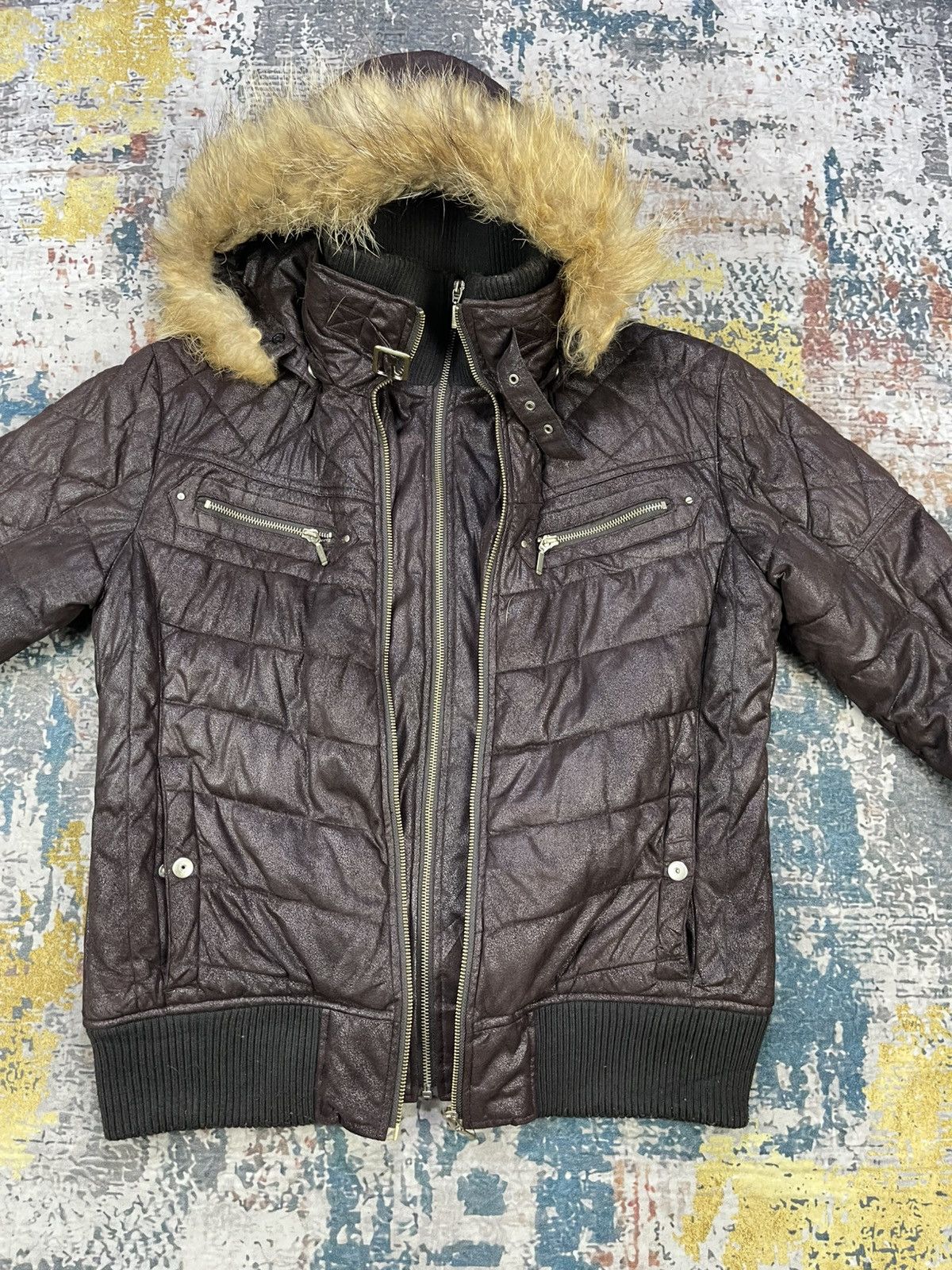 Le Grande Bleu (L.G.B.) Commontage Standard Fur Puff Jacket Size US S / EU 44-46 / 1 - 3 Thumbnail