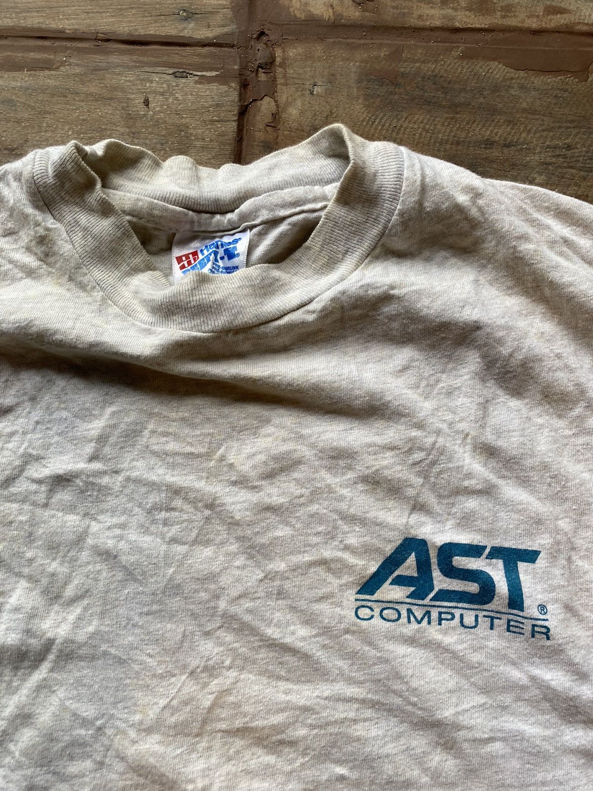Microsoft × Vintage Vintage 1990s AST Computer T Shirt Size US XL / EU 56 / 4 - 2 Thumbnail