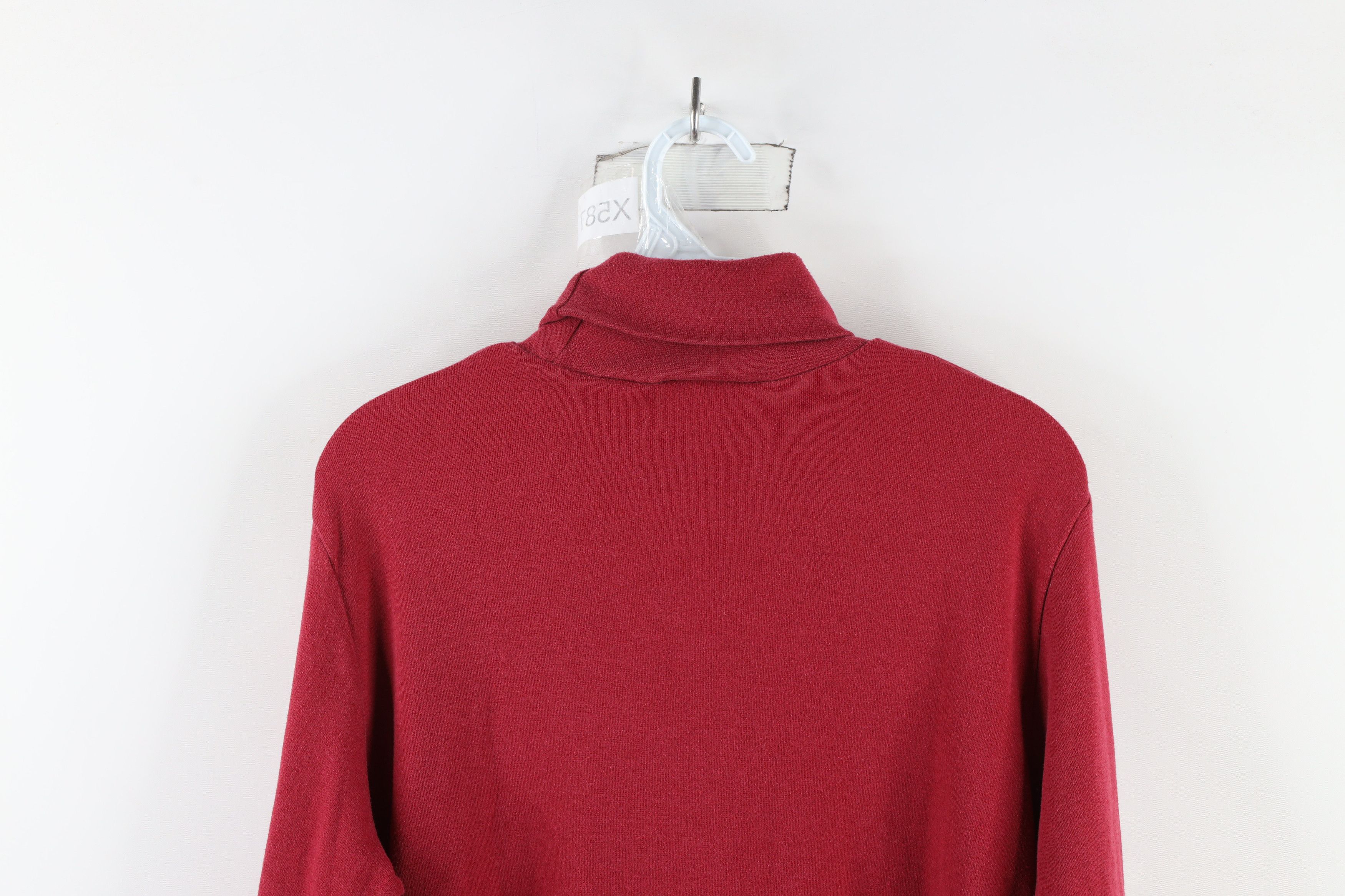 Vintage Vintage 90s Streetwear Long Sleeve Turtleneck T-Shirt Red Size L / US 10 / IT 46 - 6 Thumbnail