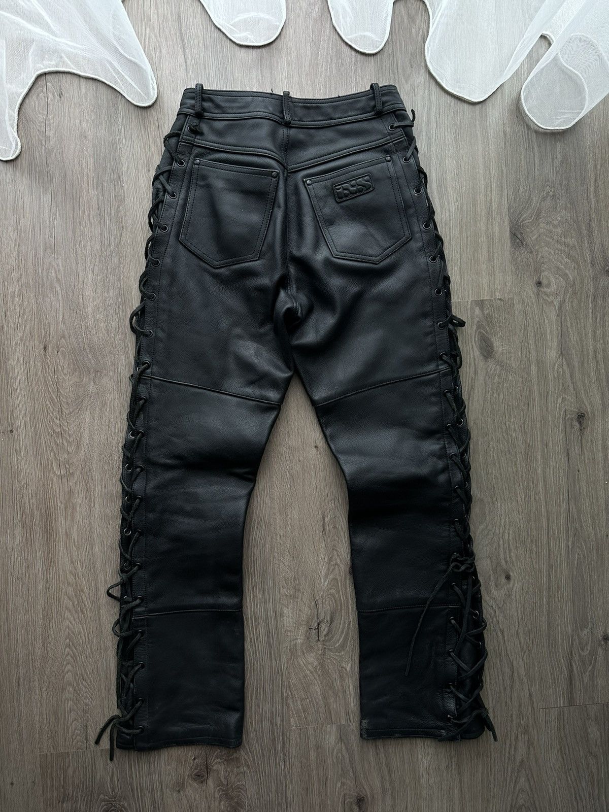 Genuine Leather × Vintage Vintage Genuine Leather Cowboy Black Pants Size US 30 / EU 46 - 7 Thumbnail