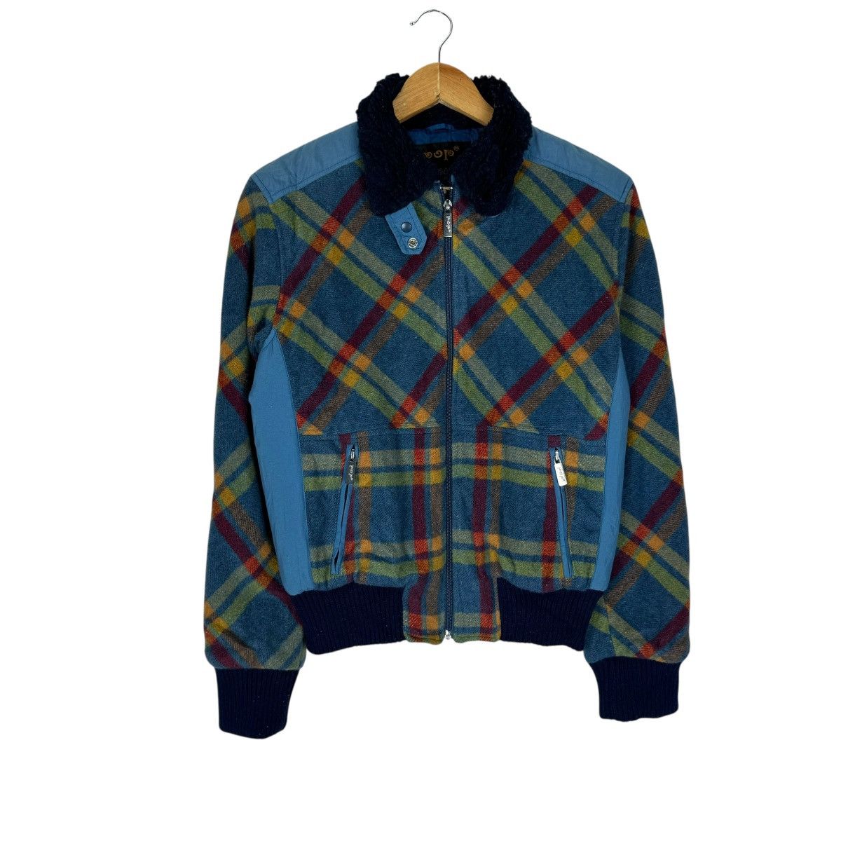 Japanese Brand ☀️POP ENGLAND SHADOW PLAIDS BOMBER JACKET Size S / US 4 / IT 40 - 5 Thumbnail