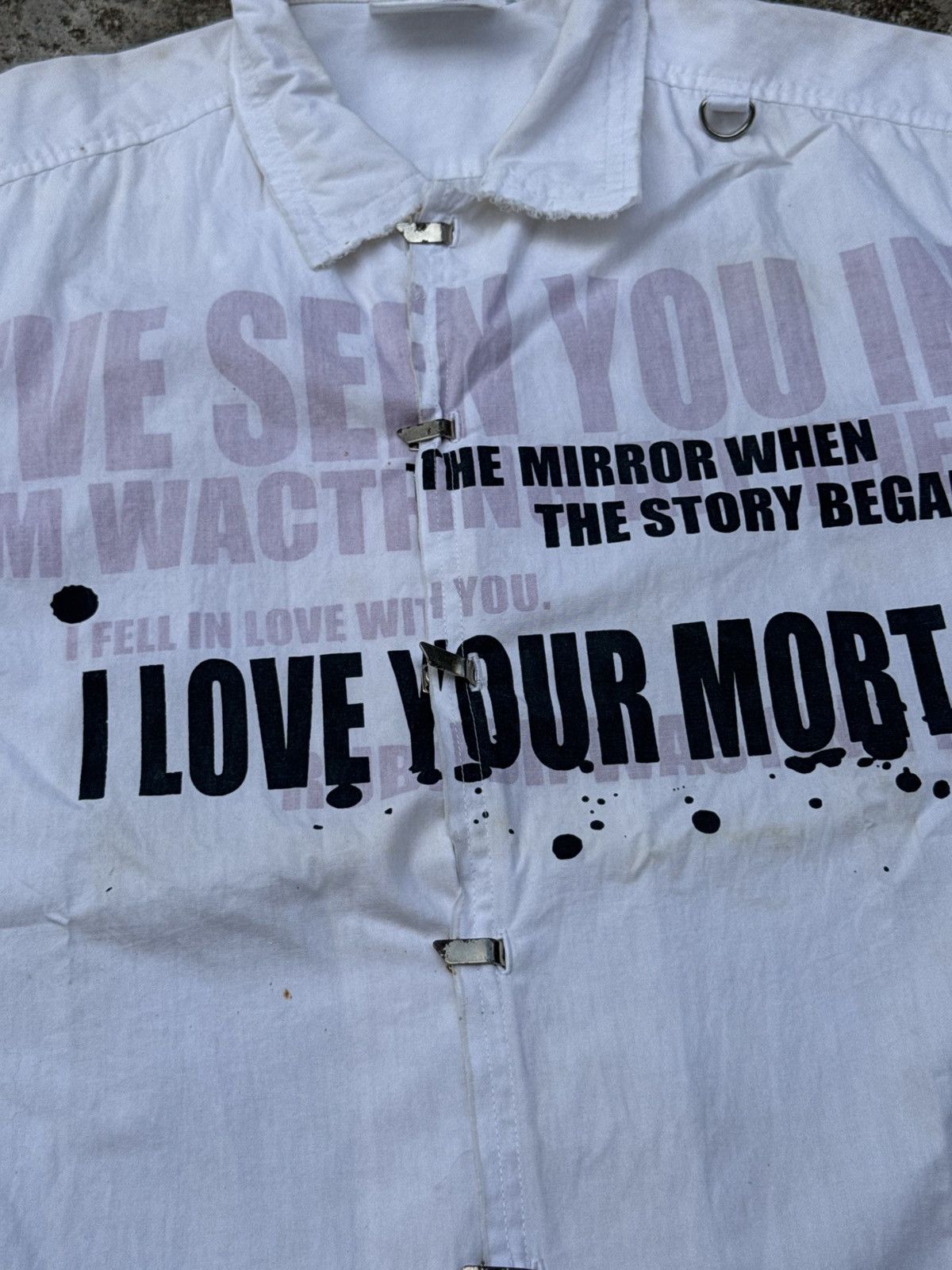 Junya Watanabe Japanese Budger Poem Button Shirt Trashed Junya Styled Size US M / EU 48-50 / 2 - 3 Thumbnail