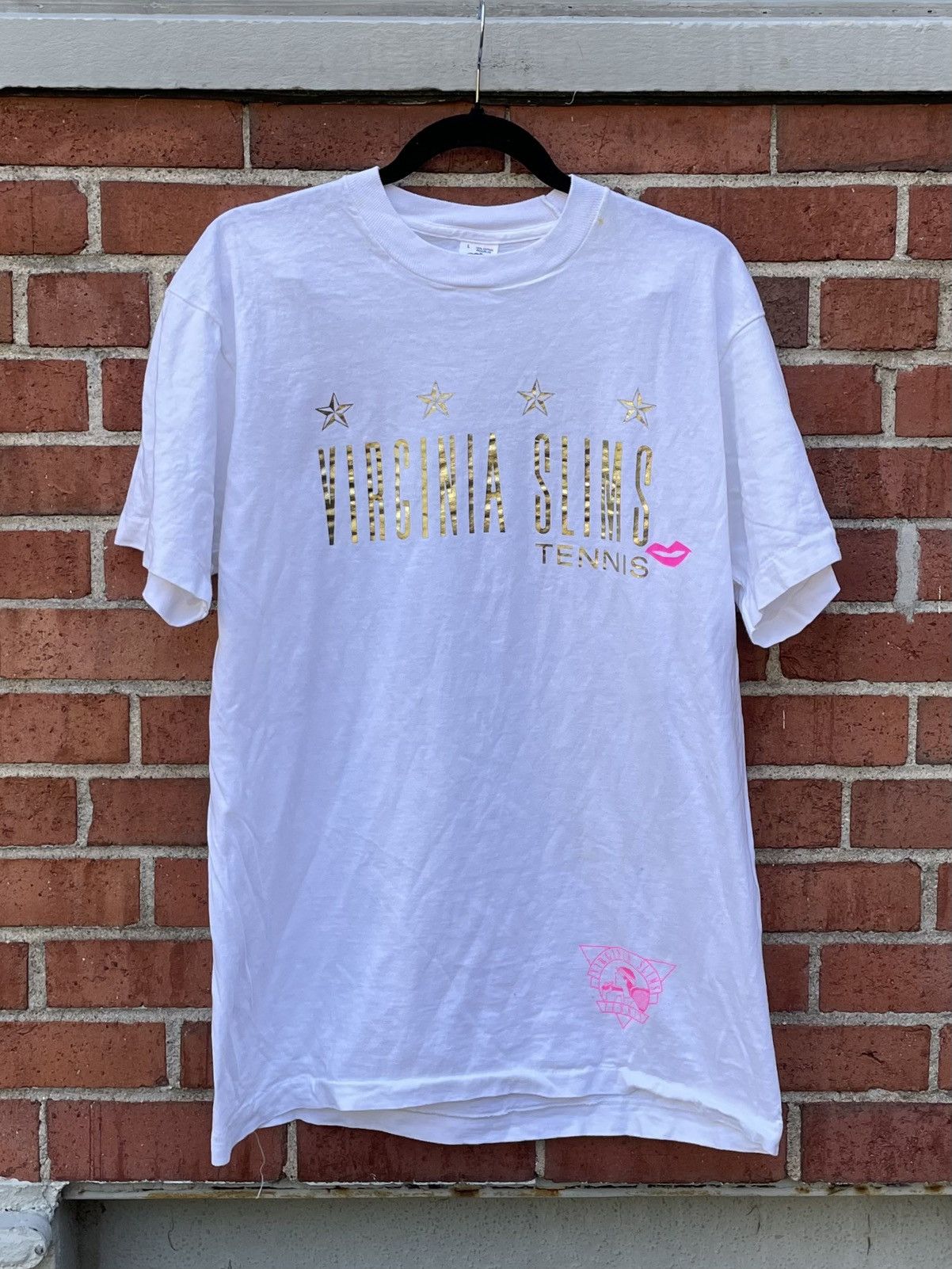 Fruit Of The Loom 90s Fruit Of The Loom Virginia Slims Tennis S/S T Shirt Size US L / EU 52-54 / 3 - 1 Thumbnail