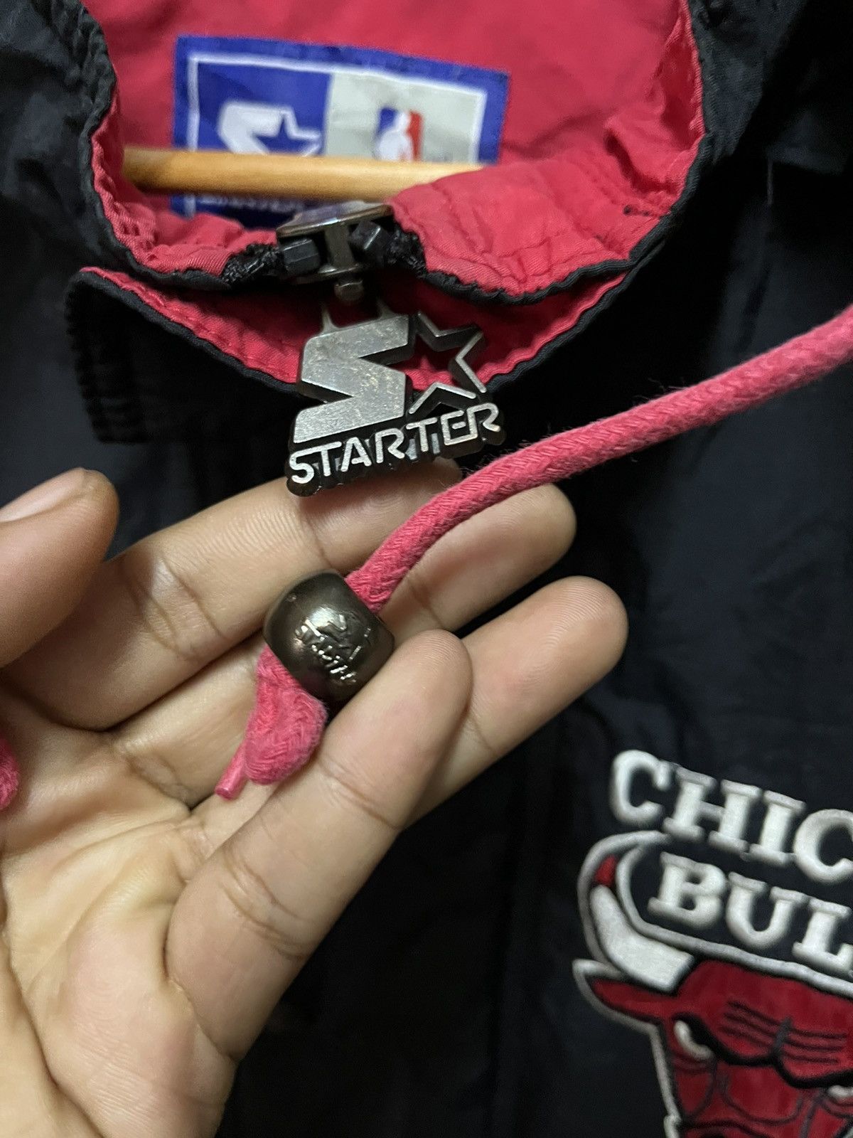 NBA × Starter Vintage 90s Starter Chicago Bulls Raincoat Parkas Jacket NBA Size US L / EU 52-54 / 3 - 2 Thumbnail