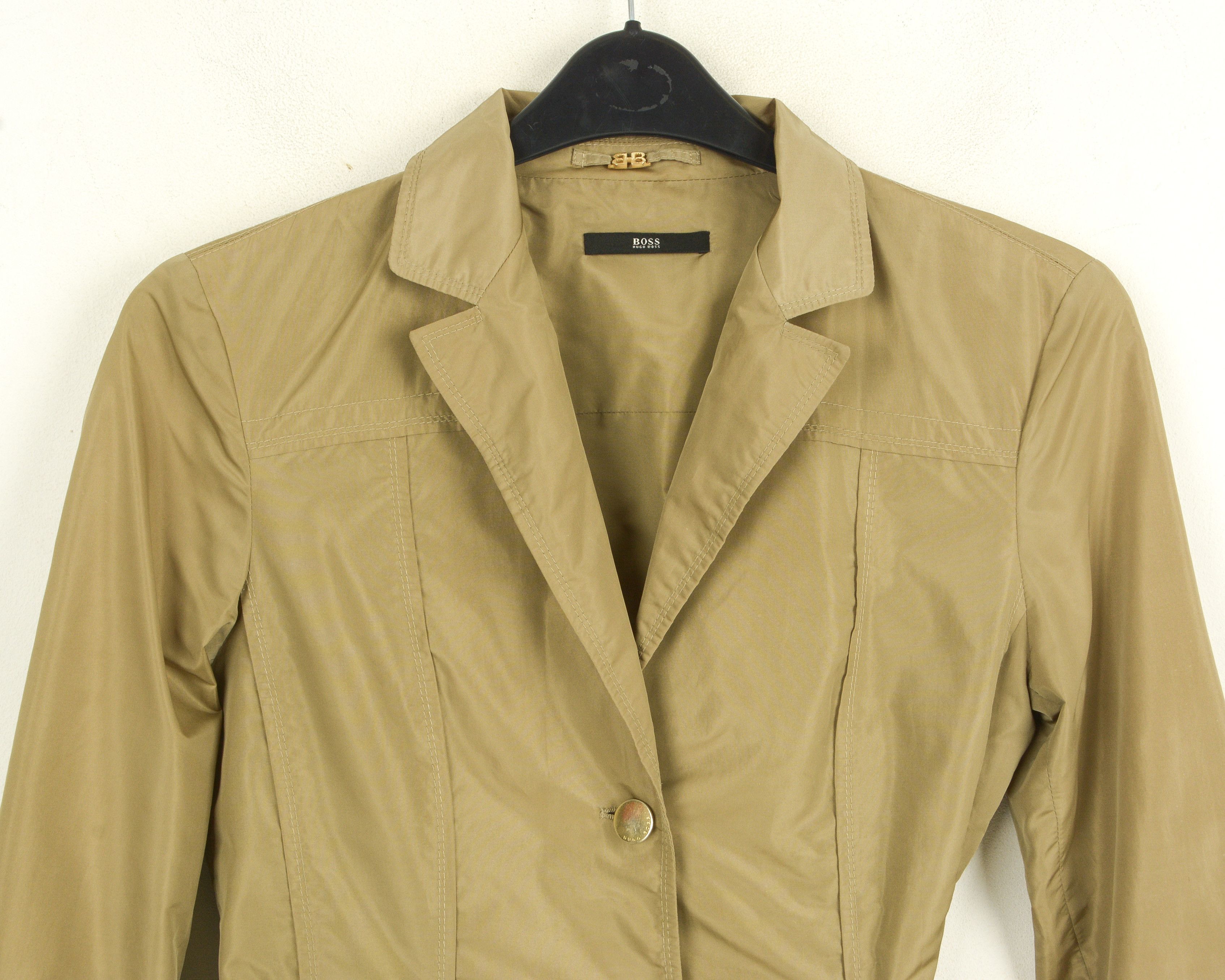 Hugo Boss Women S Coat Jacket Rain Trenchcoat Mac Belted Lightweight Size S / US 4 / IT 40 - 2 Thumbnail