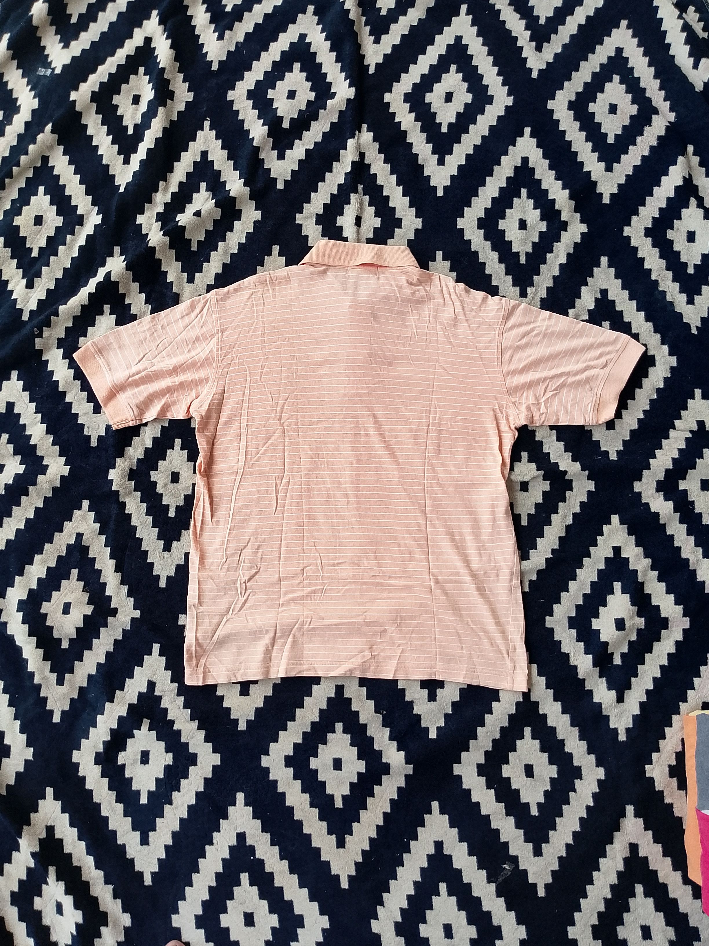 Lyle & Scott Vintage Lyle & Scott Peach Microstripe Polo - Golden Eagle Size US M / EU 48-50 / 2 - 4 Thumbnail