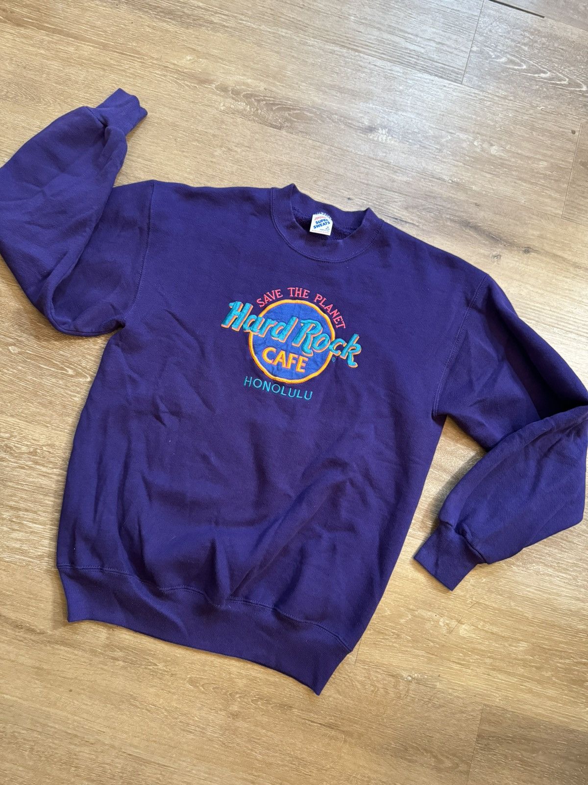 Hard Rock Cafe × Jerzees × Vintage Vintage Hard Rock Honolulu Crew Neck Embroidered Sweatshirt Size US M / EU 48-50 / 2 - 5 Thumbnail