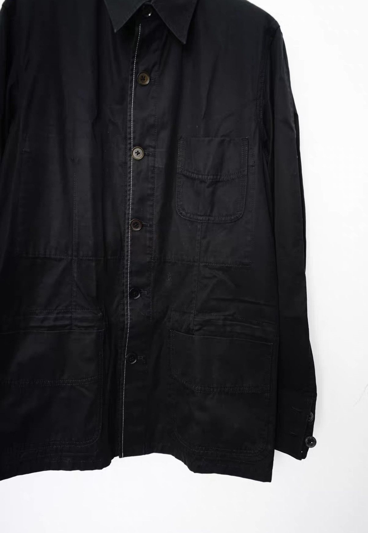 Yohji Yamamoto Yohji Yamamoto Oversized Contrast Stitch Workwear Blazer Size US M / EU 48-50 / 2 - 4 Thumbnail