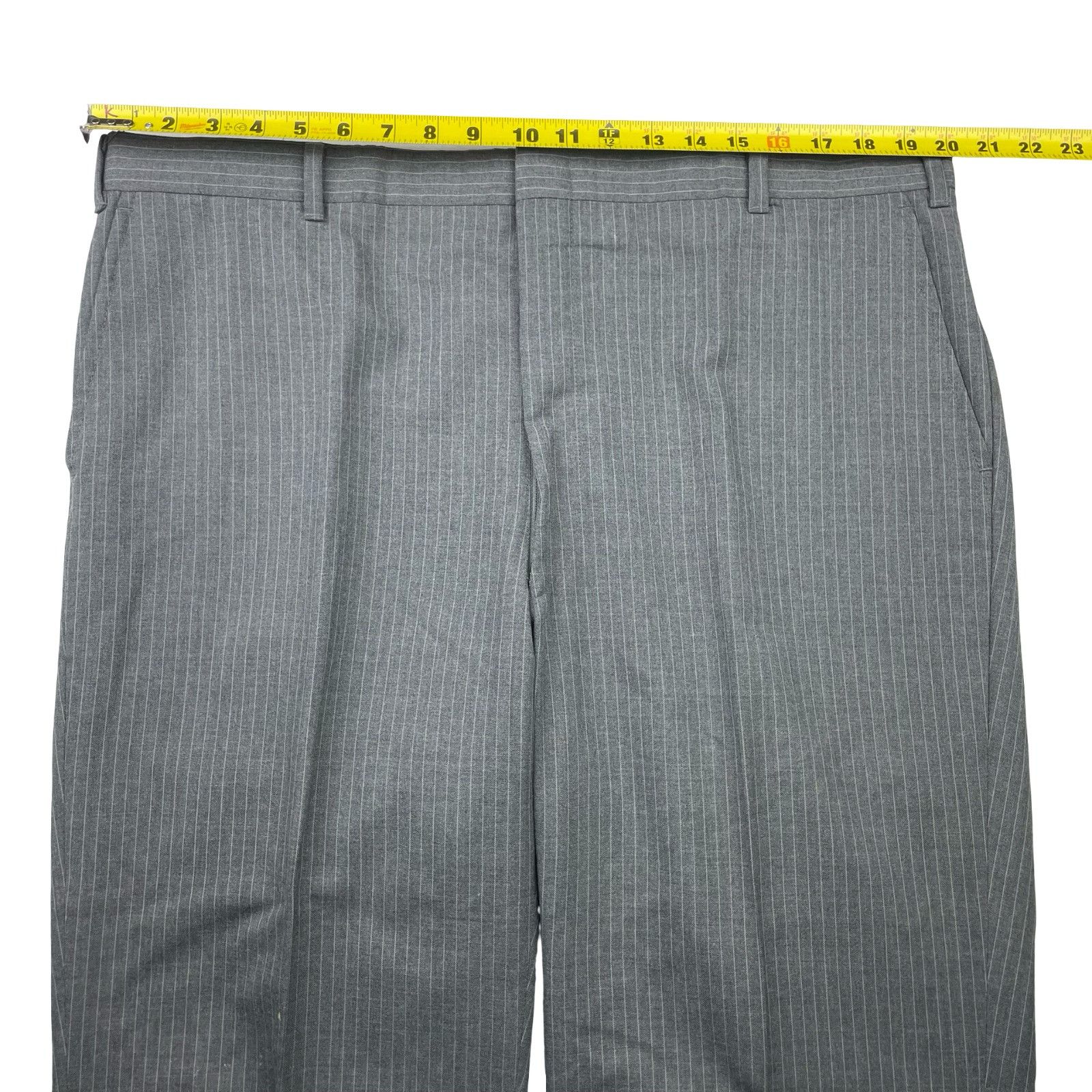 Stafford VTG Stafford Men's 100% Wool 2-Button Suit Gray Stripe • 46R Size 46R - 15 Thumbnail