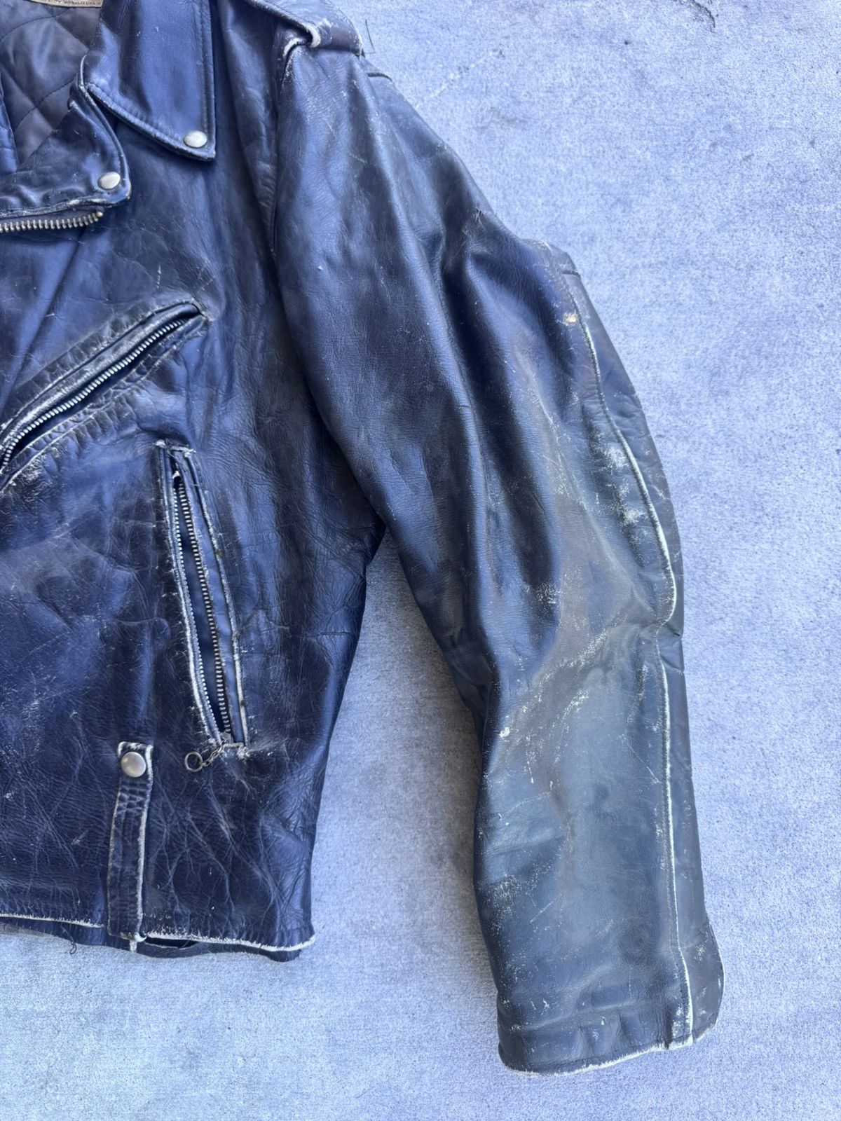 Harley Davidson Harley Motorcycle Vintage Leather Black Jacket 60s era Size US M / EU 48-50 / 2 - 4 Thumbnail
