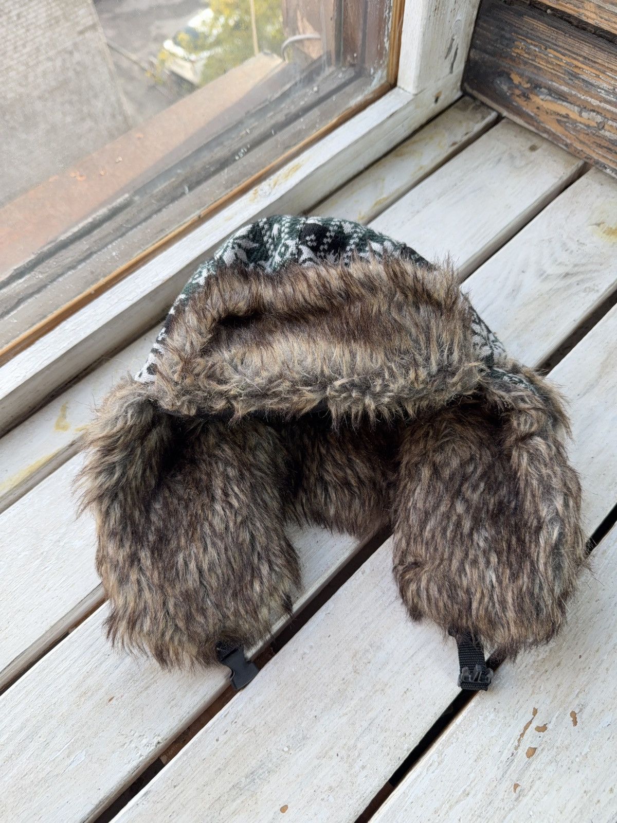 Japanese Brand Faux Fur Mohair Fuzzy Ushanka Trapper Hat Y2K Opium Rare OS Size ONE SIZE - 6 Thumbnail