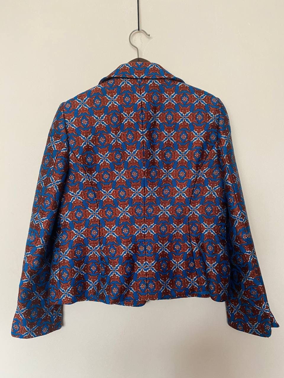 Other Maison Common Fox Jacquard Blazer – Blue & Rust orange Size M / US 6-8 / IT 42-44 - 6 Thumbnail