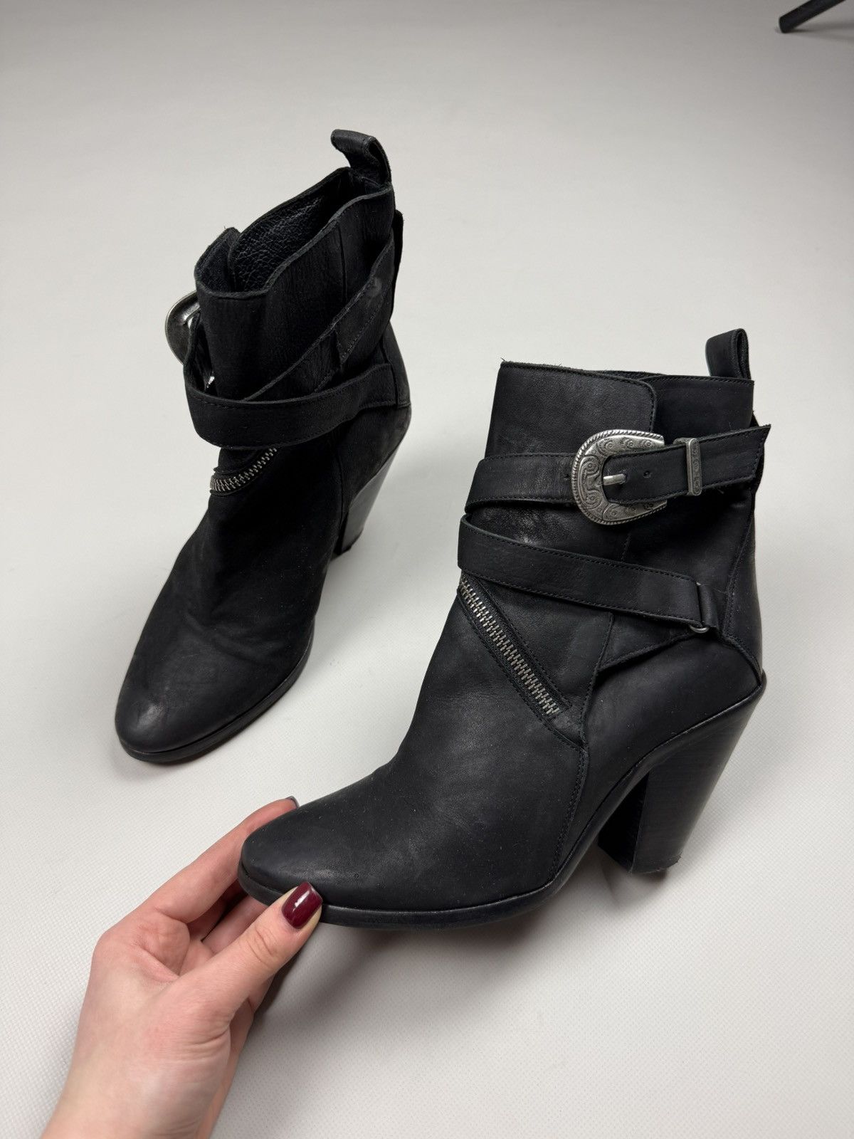 Allsaints Allsaints Ladies Avant-Garde Heeled Ankle Boots Shoes Size US 9 / IT 39 - 12 Thumbnail