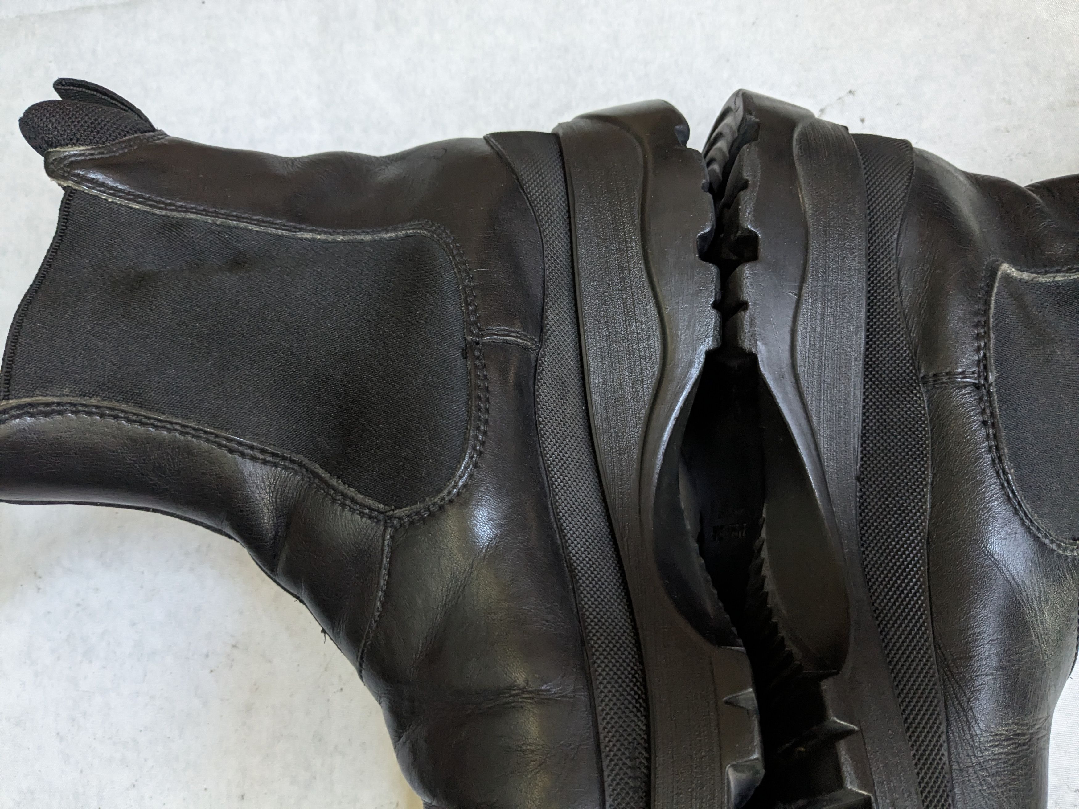 Prada Prada Chelsea Boots Black Leather 10 Y2K Chunky Rubber Size US 10 / EU 43 - 15 Thumbnail