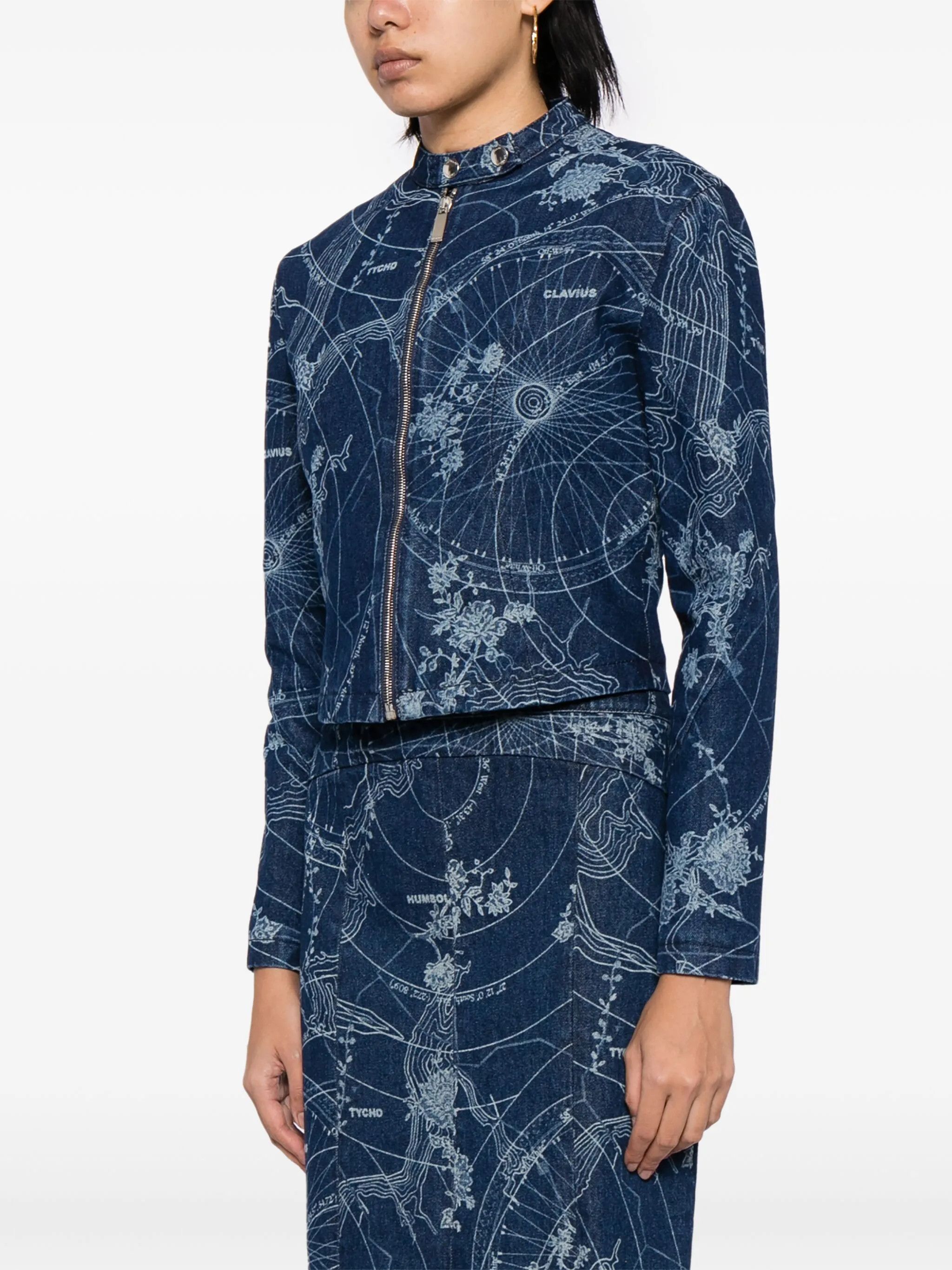 Off-White Off-White Map-print denim jacket Size S / US 4 / IT 40 - 2 Thumbnail