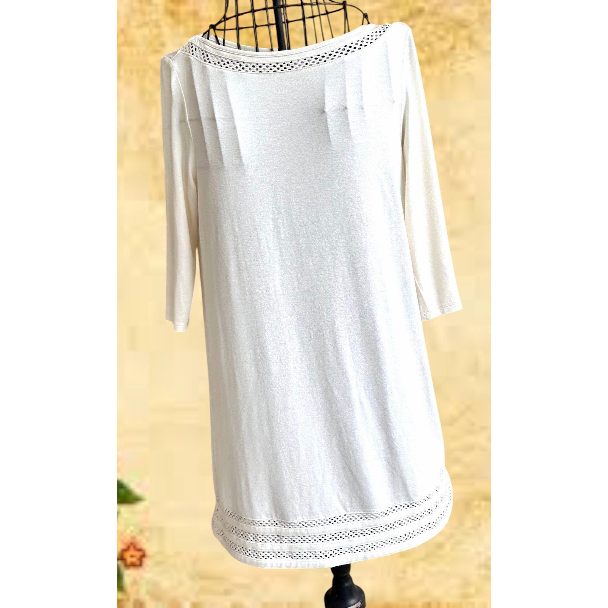 J. Jill J Jill Dress XS Extra Small Cream Work Casual Church Open C Size XS / US 0-2 / IT 36-38 - 1 Thumbnail