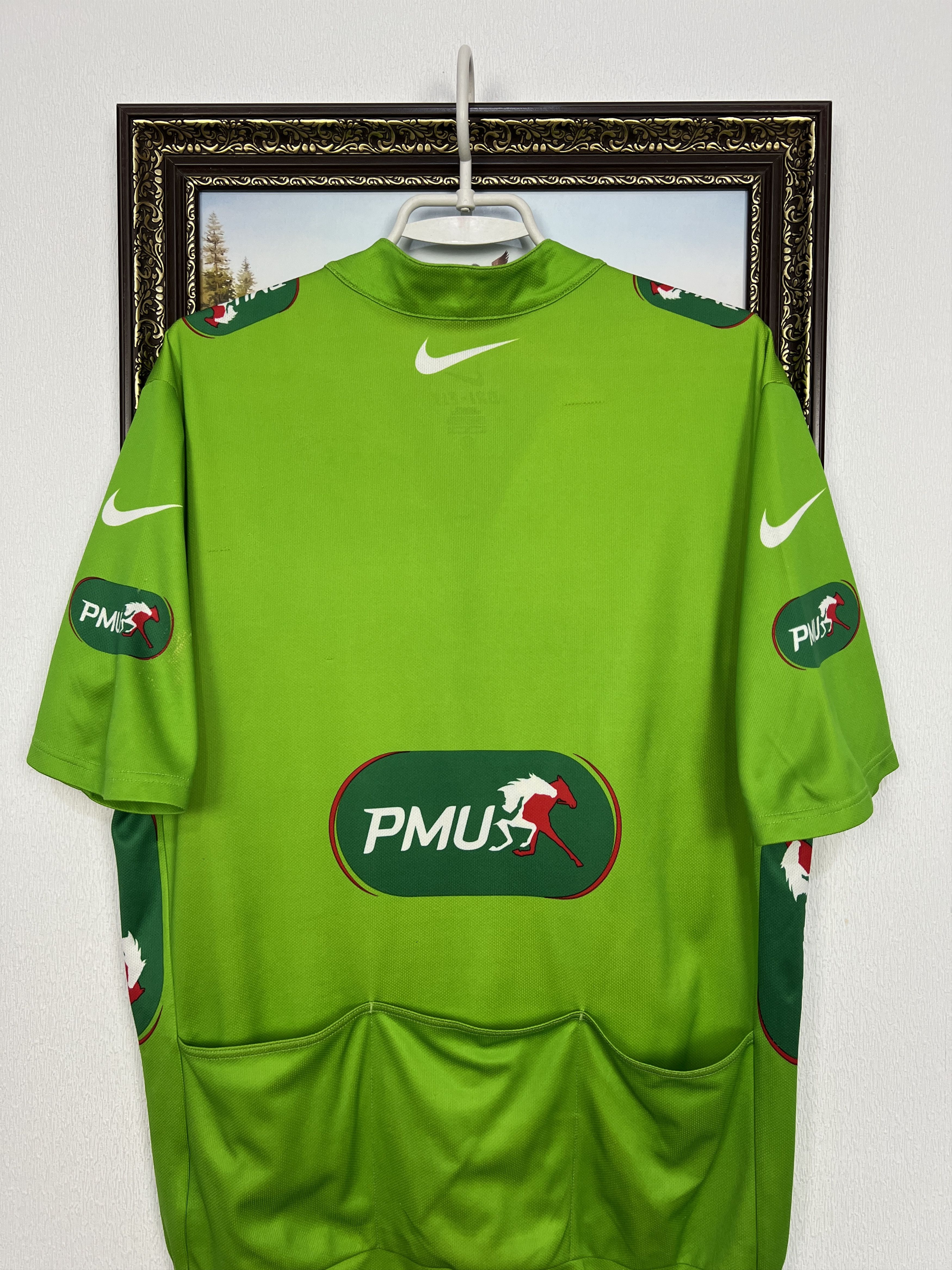 Nike Vintage 2010 Nike Jersey PMU Tour de France Green Cycling Size US XL / EU 56 / 4 - 13 Thumbnail