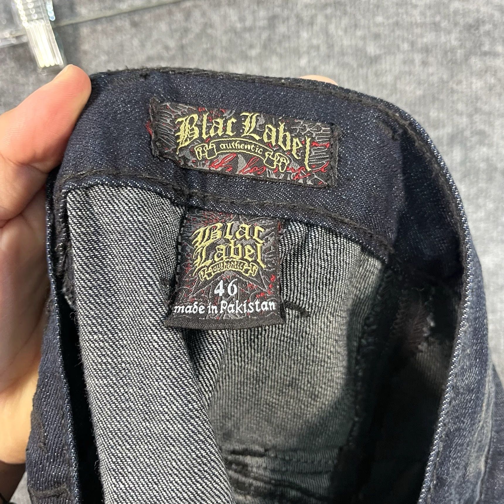 Vintage VINTAGE Blac Label Shorts Mens 46 Denim Baggy Wide Leg Logo Hip Hop Skate Y2K Size US 30 / EU 46 - 8 Thumbnail