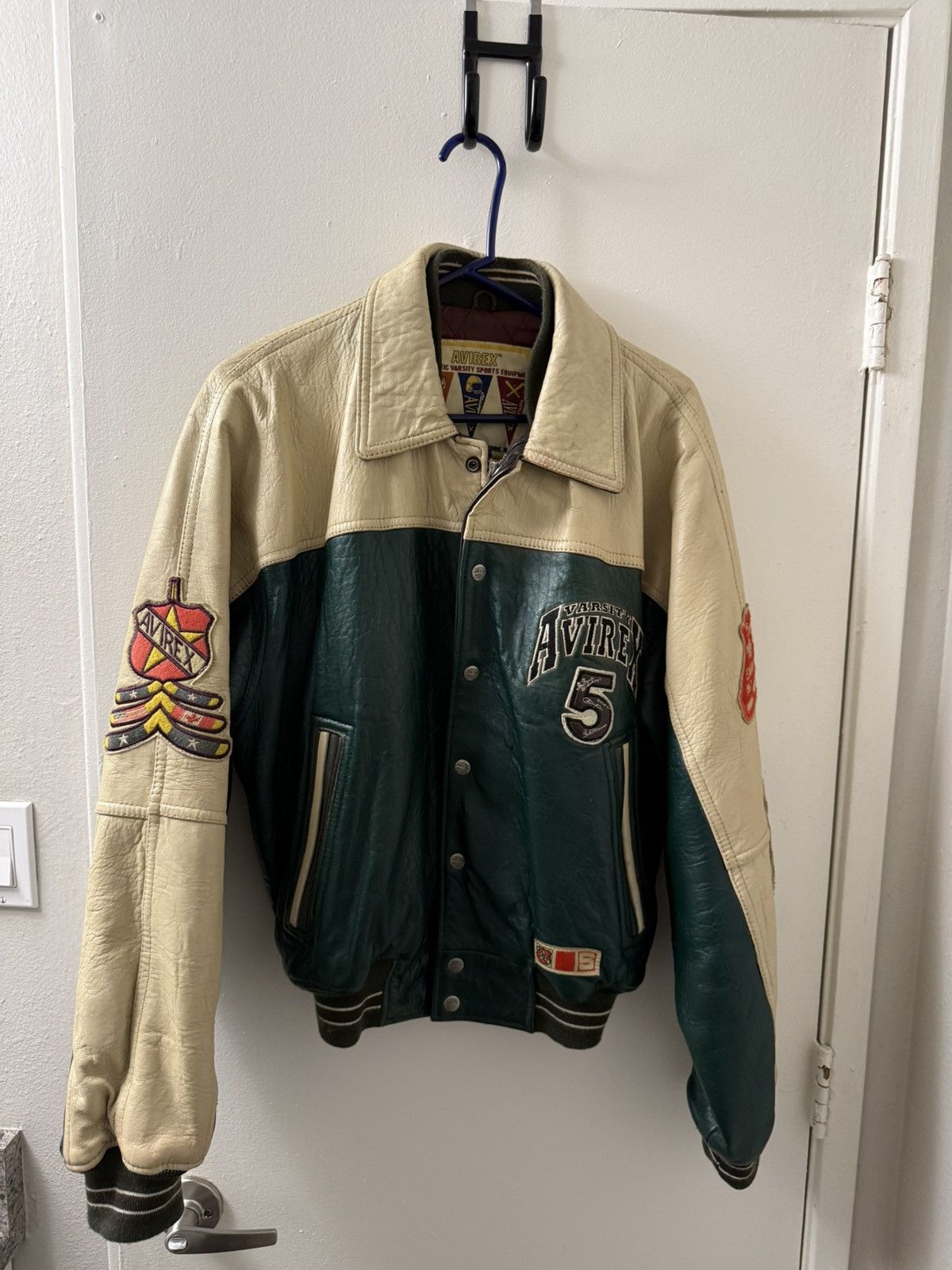 Avirex AVIREX Varsity Jacket Leather NORTHWEST WILD BEARS Size US S / EU 44-46 / 1 - 1 Thumbnail