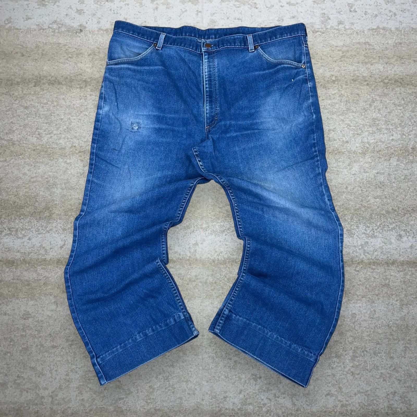 Vintage True Vintage 70s Jeans 44x27 Baggy Flared Leg Medium Wash Size US 44 / EU 60 - 2 Thumbnail