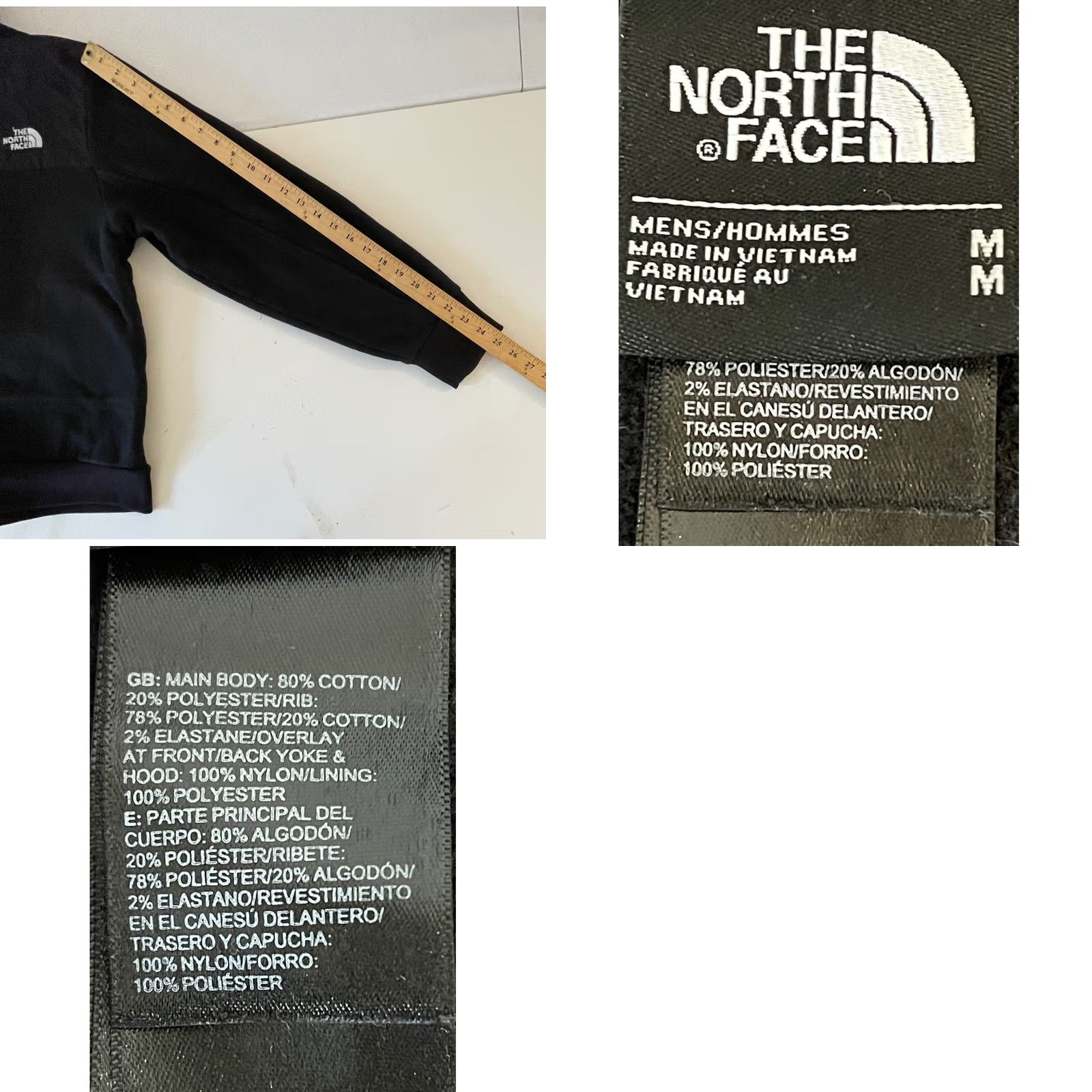 The North Face The North Face Mens Jacket Hooded Full Zip Black Regular M Nylon Overlay Cotton Blend Pocket Logo Embroidered Casual Travel 90s- no Size US M / EU 48-50 / 2 - 8 Thumbnail