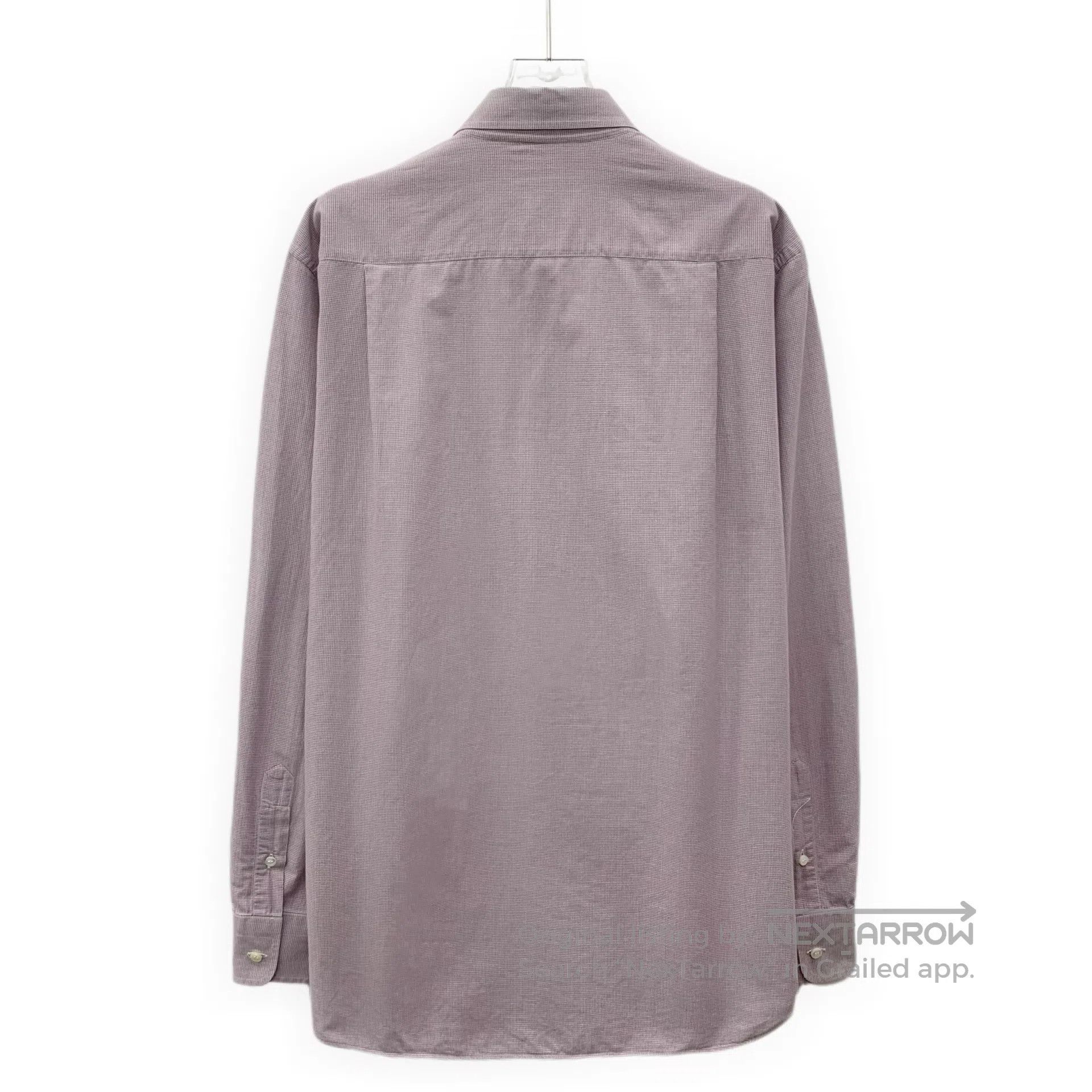 Loro Piana LORO PIANA Light Purple Houndstooth Print Cotton Reversibl Size US XL / EU 56 / 4 - 2 Thumbnail