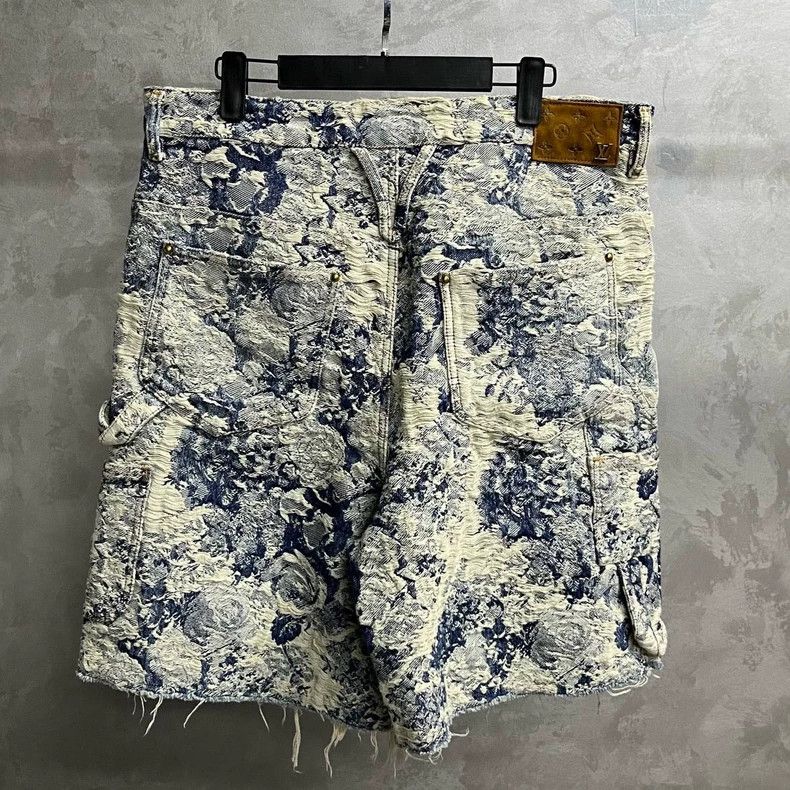 Louis Vuitton Louis Vuitton New Blue Blended Graphic Button Straight Leg Size US 34 / EU 50 - 2 Thumbnail
