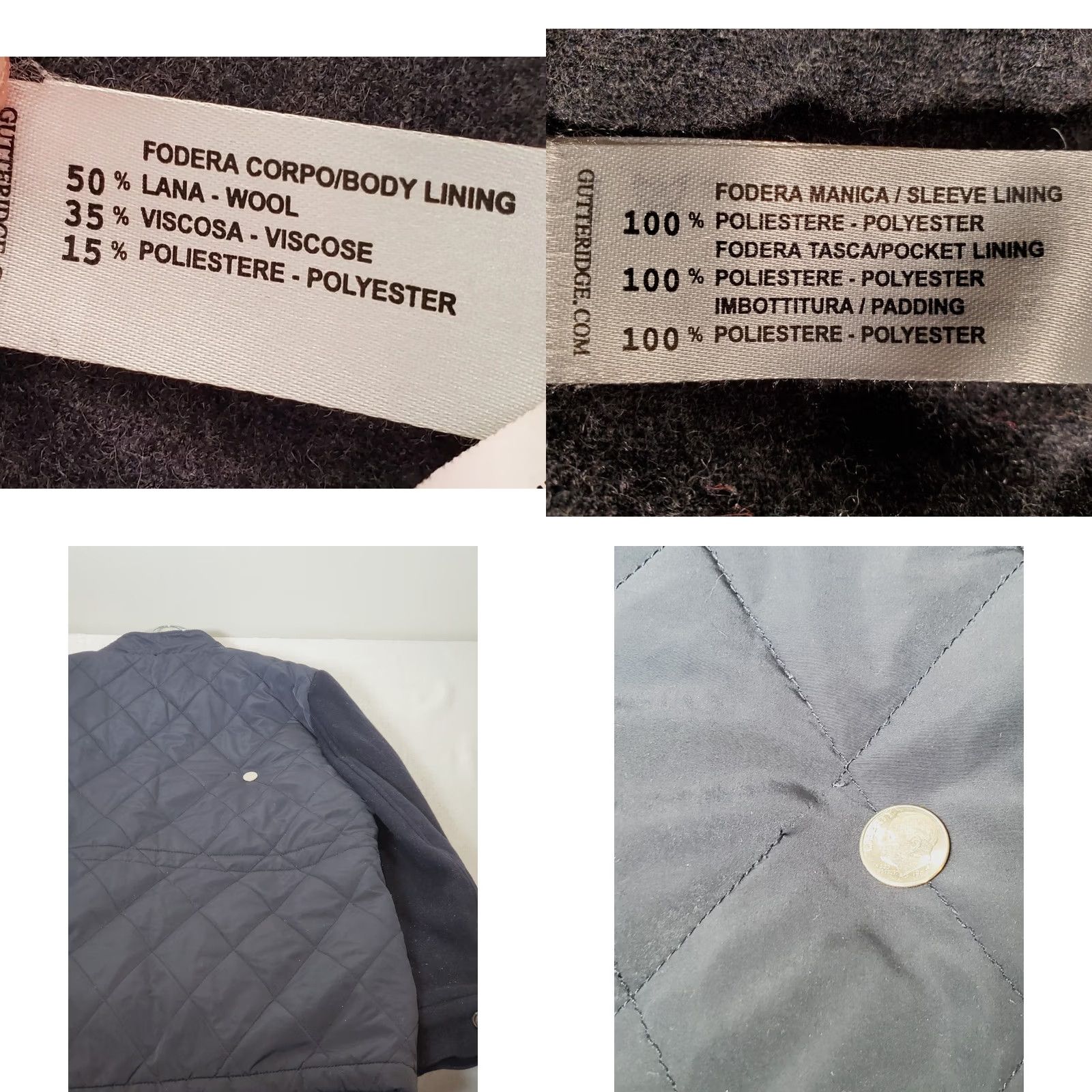 Vintage Gutteridge Dal 1878 Dark Navy Giubbotti Quilted Jacket Men's 54 Navy Wool Blend Lining Wool 54 Men Regular Size 54 Jacket Size US L / EU 52-54 / 3 - 8 Thumbnail