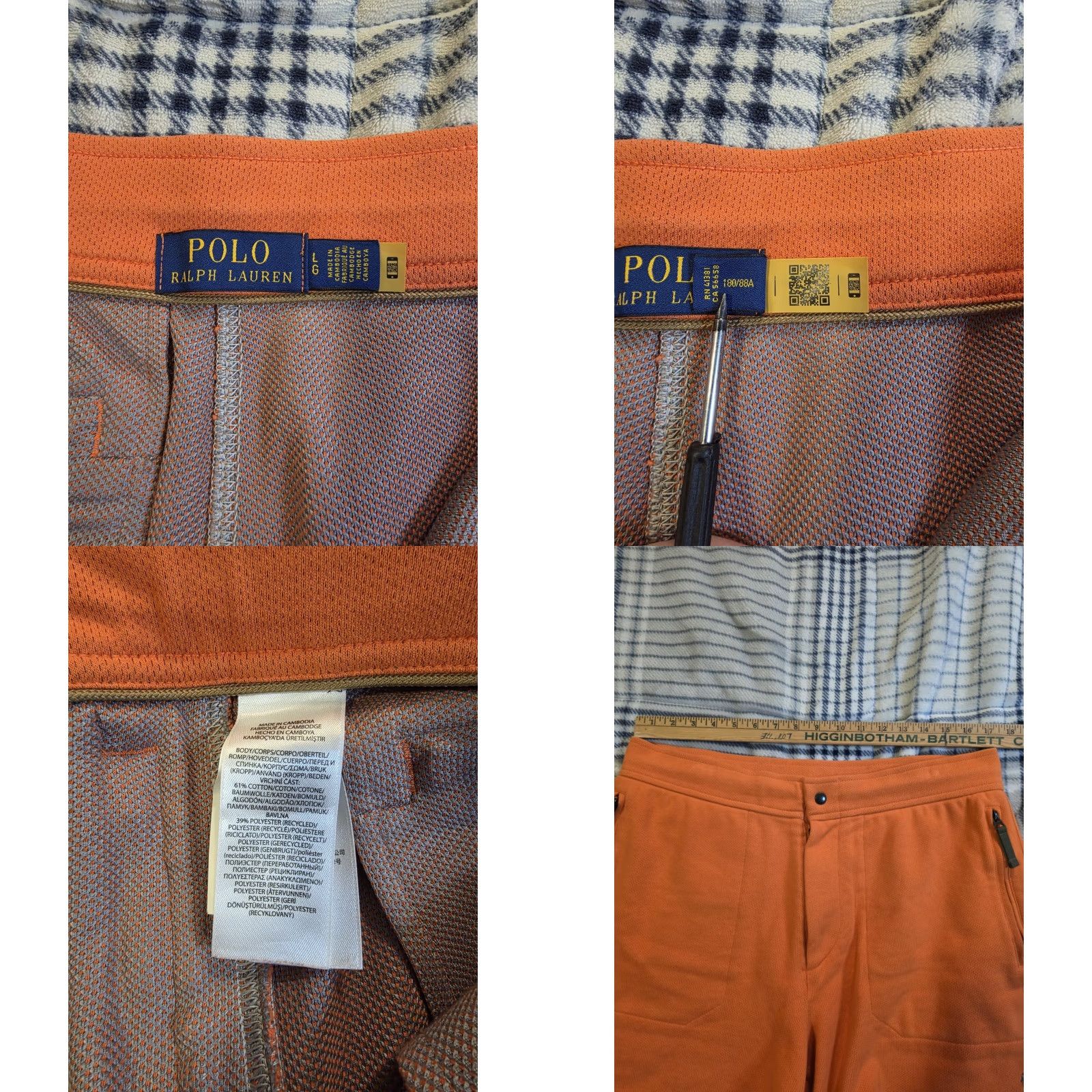 Polo Ralph Lauren Polo Ralph Lauren Expedition Terry Shorts Casual Orange Men's Large 34" Size US S / EU 44-46 / 1 - 8 Thumbnail