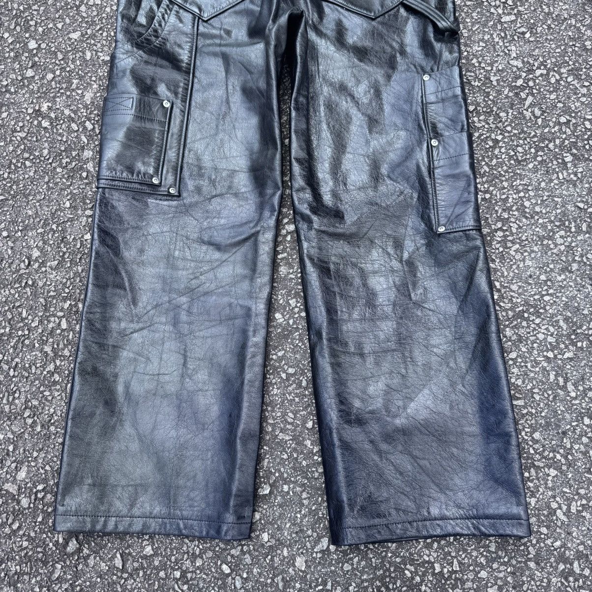 20471120 20471120 Black Leather Carpenter Pants Cowhide Size US 36 / EU 52 - 23 Thumbnail