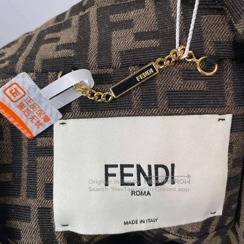Fendi Fendi Monogram Print Jacket, Brown Size S / US 4 / IT 40 - 8 Thumbnail