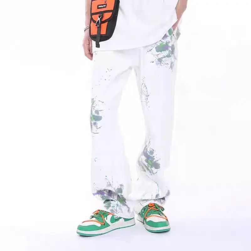 Japanese Brand × Jean Vintage Street Hip Hop Graffiti Casual Jeans Size US 33 - 3 Thumbnail